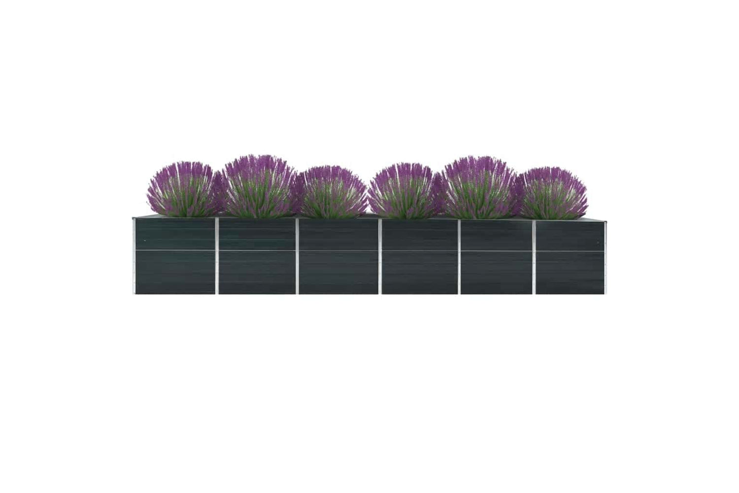 vidaXL 47071 Garden Raised Bed Galvanised Steel 480x80x77cm Anthracite-3