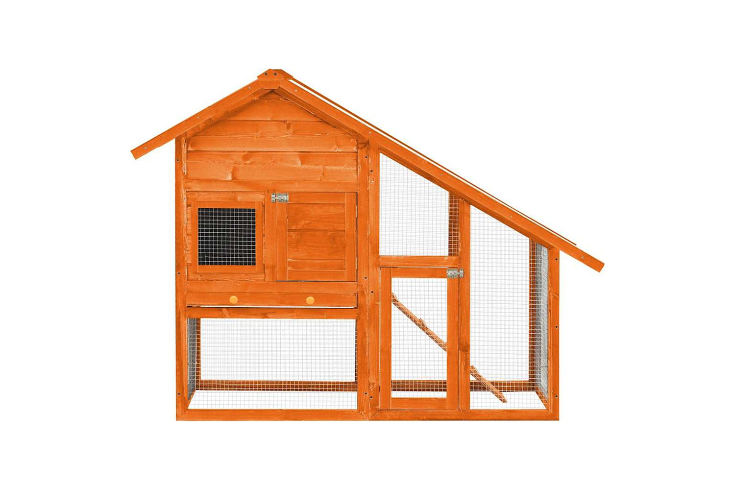 vidaXL 170868 Rabbit Hutch 140x63x120cm Solid Firwood-3
