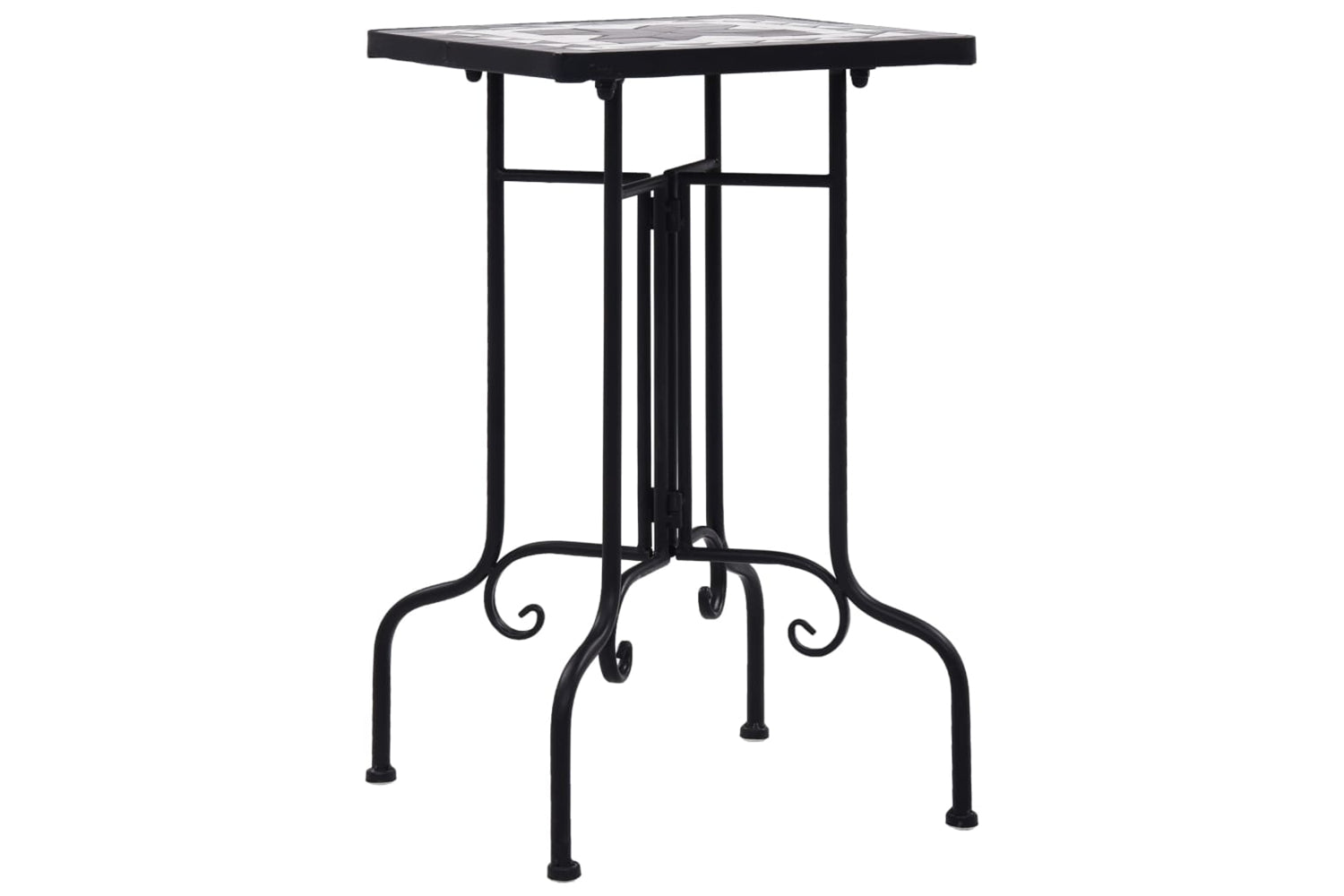 Vidaxl 46711 Mosaic Side Table Black And White Ceramic-3