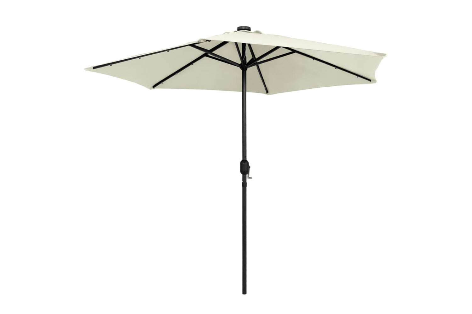 Vidaxl 47353 Parasol With Led Lights And Aluminium Pole 270 Cm Sand White-3