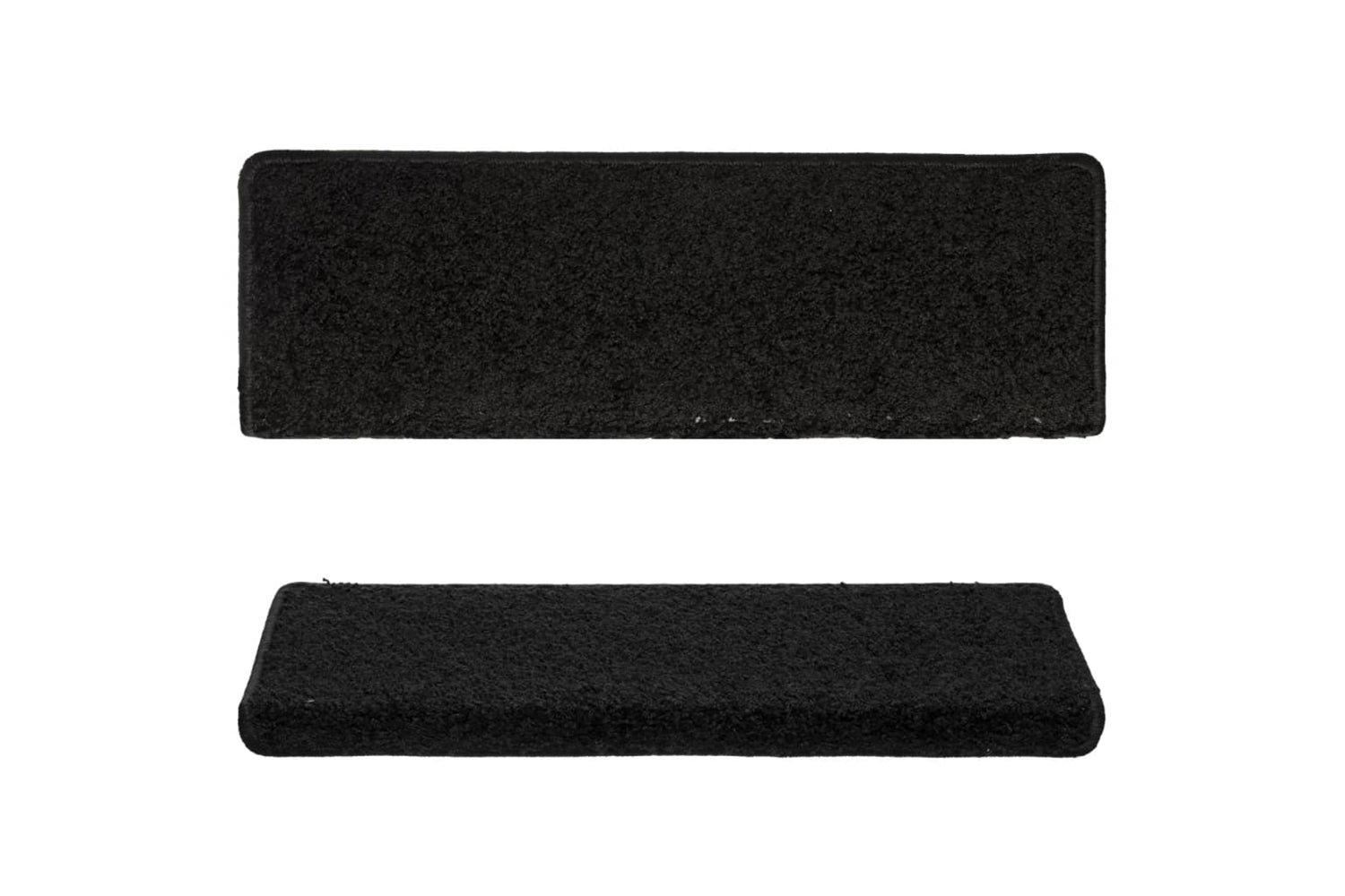 vidaXL Carpet Stair Treads 15 Pcs 65x21x4cm Black-3