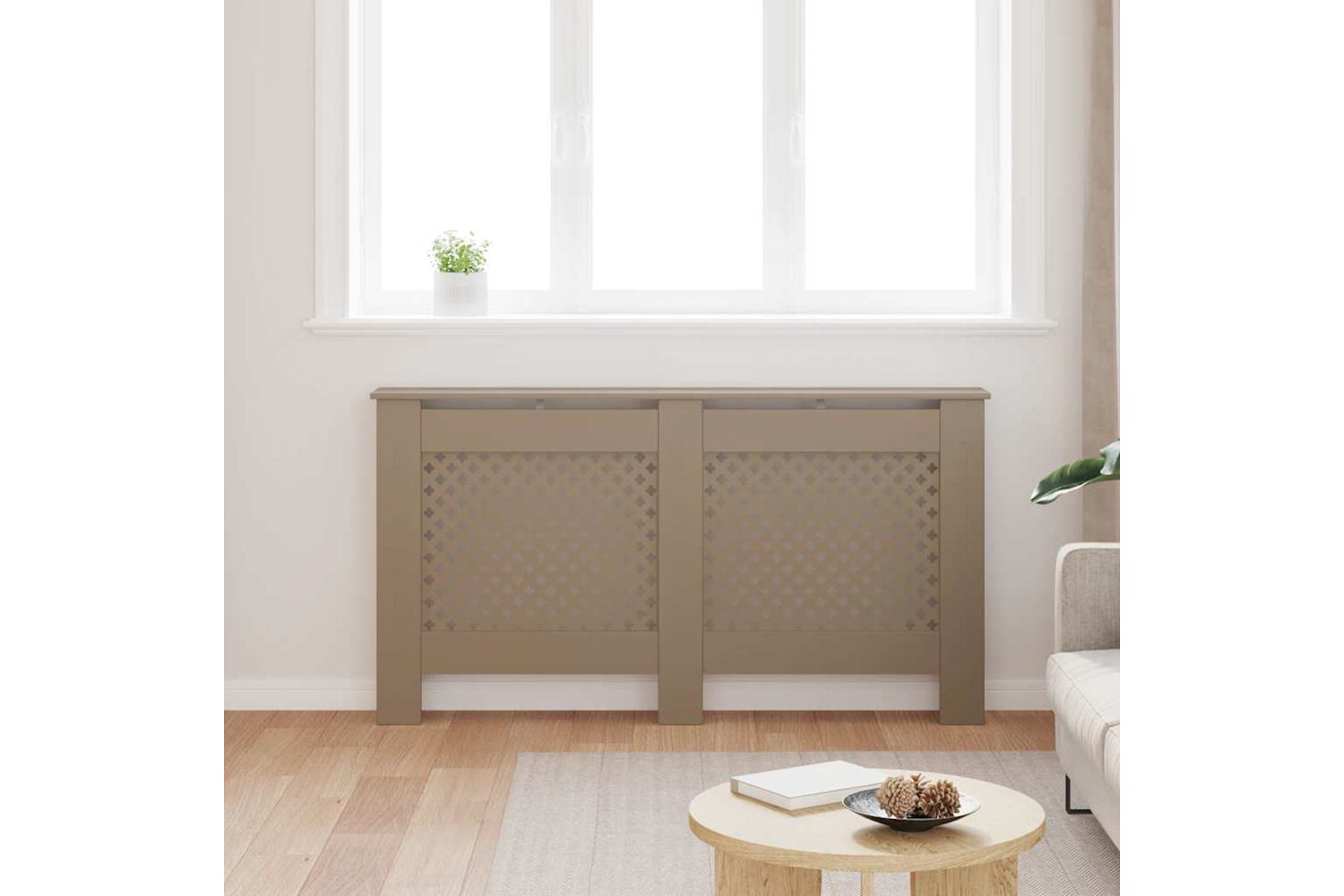 VidaXL Radiator Cover 152x19x81.5cm MDF-2