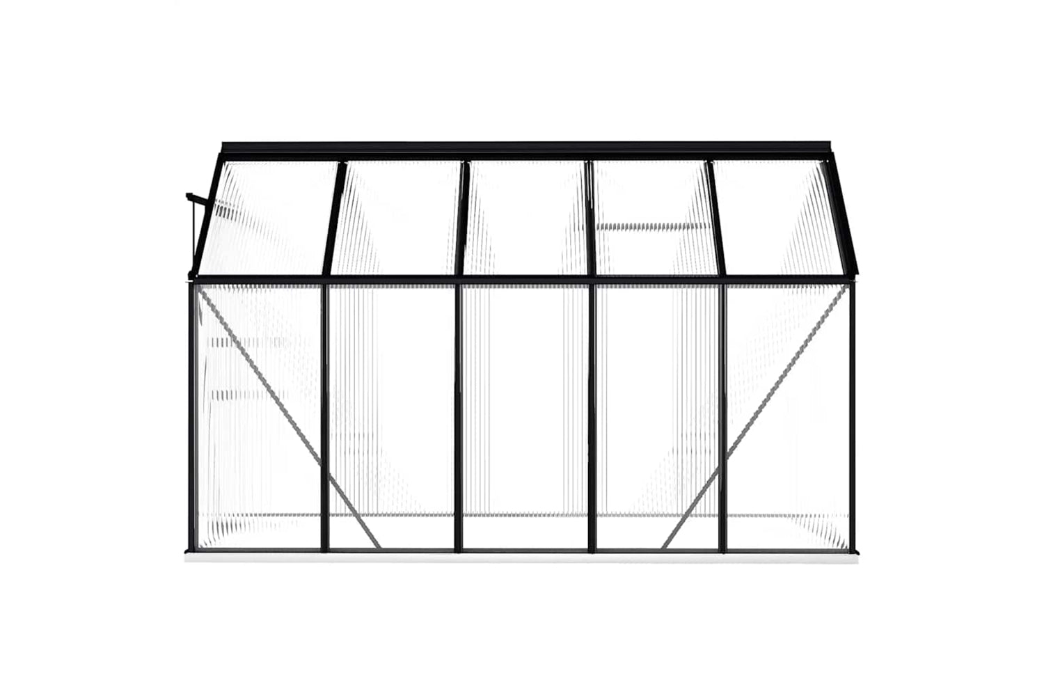 Vidaxl 48217 Greenhouse With Base Frame Anthracite Aluminium 5.89 Mâ²-4