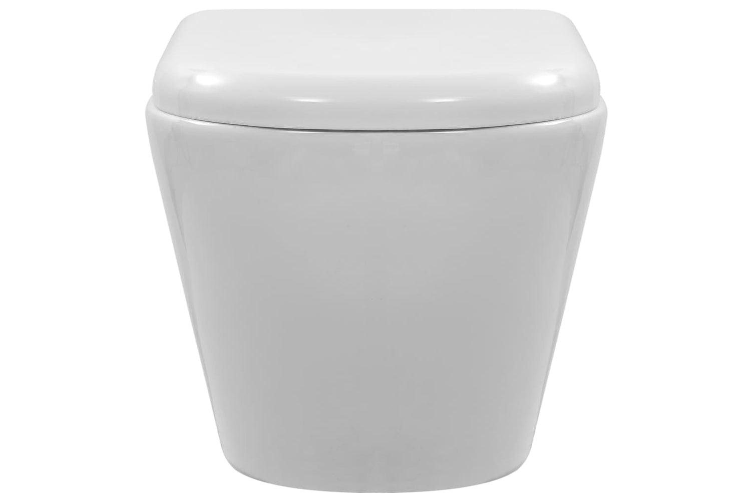 Vidaxl 145237 Wall Hung Rimless Toilet Ceramic White-4