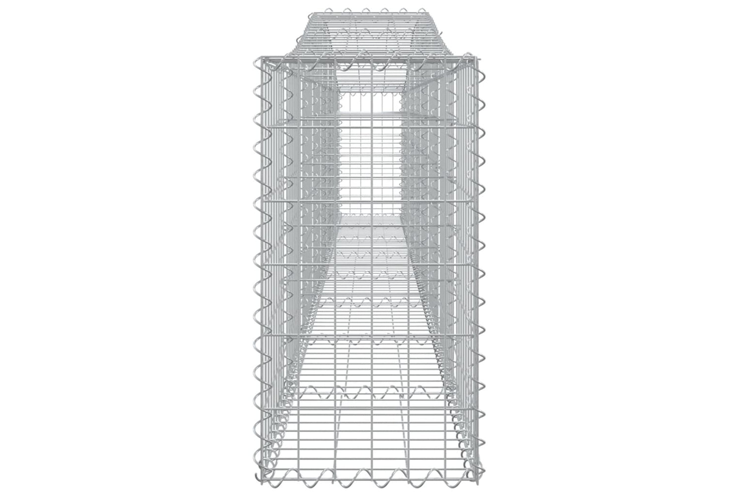 vidaXL 3145803 Arched Gabion Baskets 5 Pcs 400x30x60/80cm Galvanised Iron-4