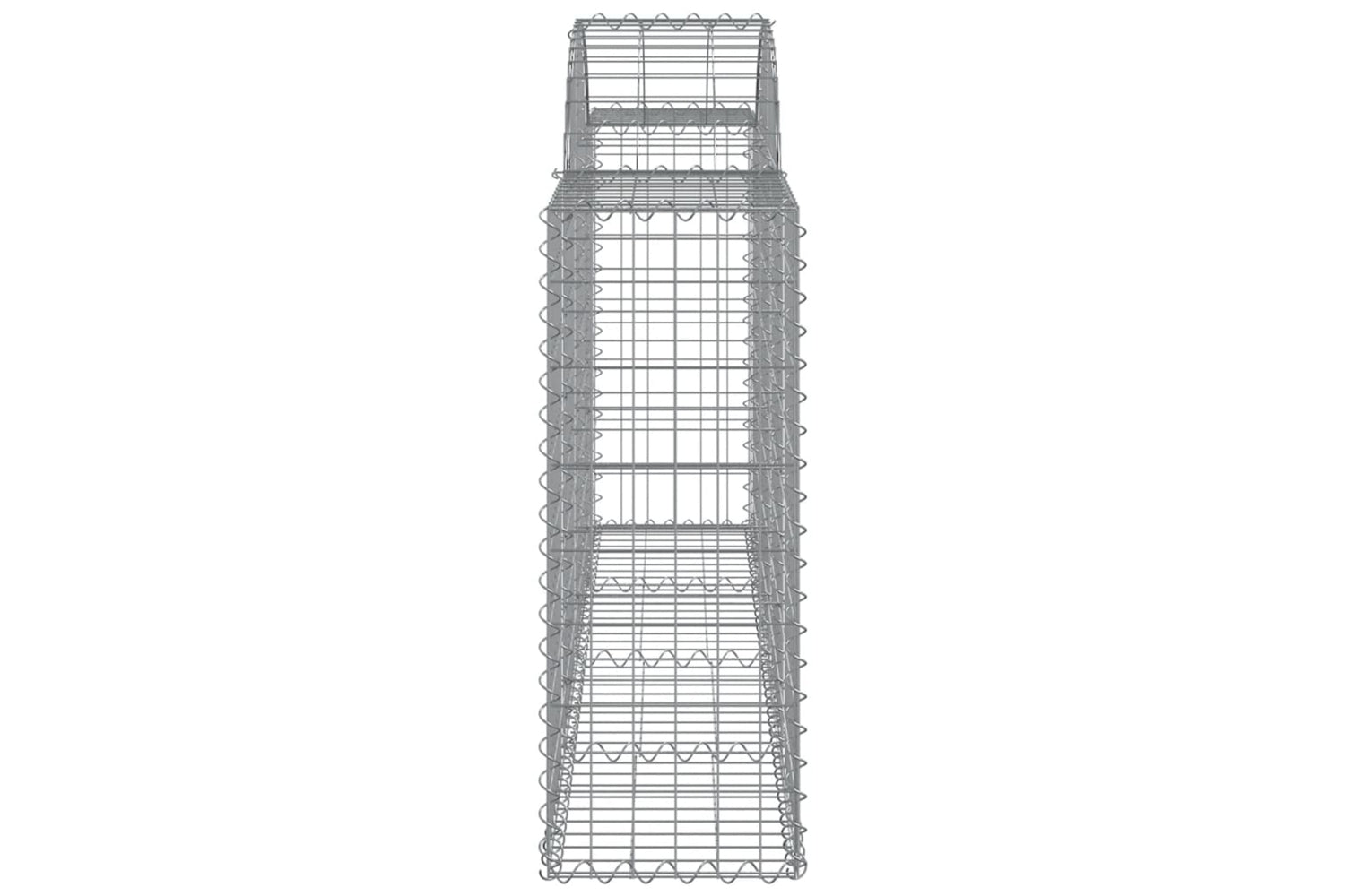 vidaXL 3146100 Arched Gabion Baskets 13 Pcs 200x30x80/100cm Galvanised Iron-4