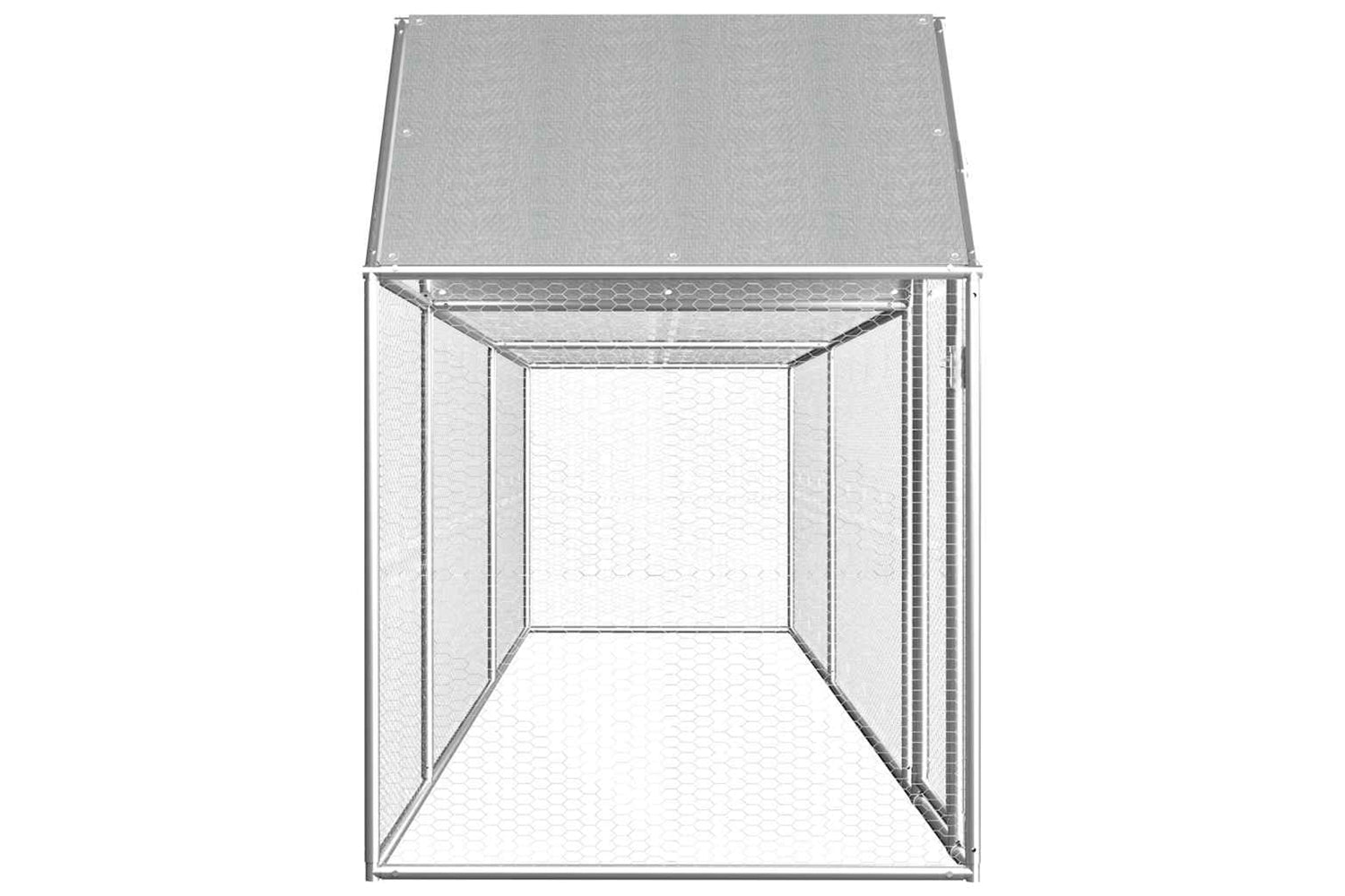 Vidaxl 144555 Chicken Coop 5x1x1.5 M Galvanised Steel-3