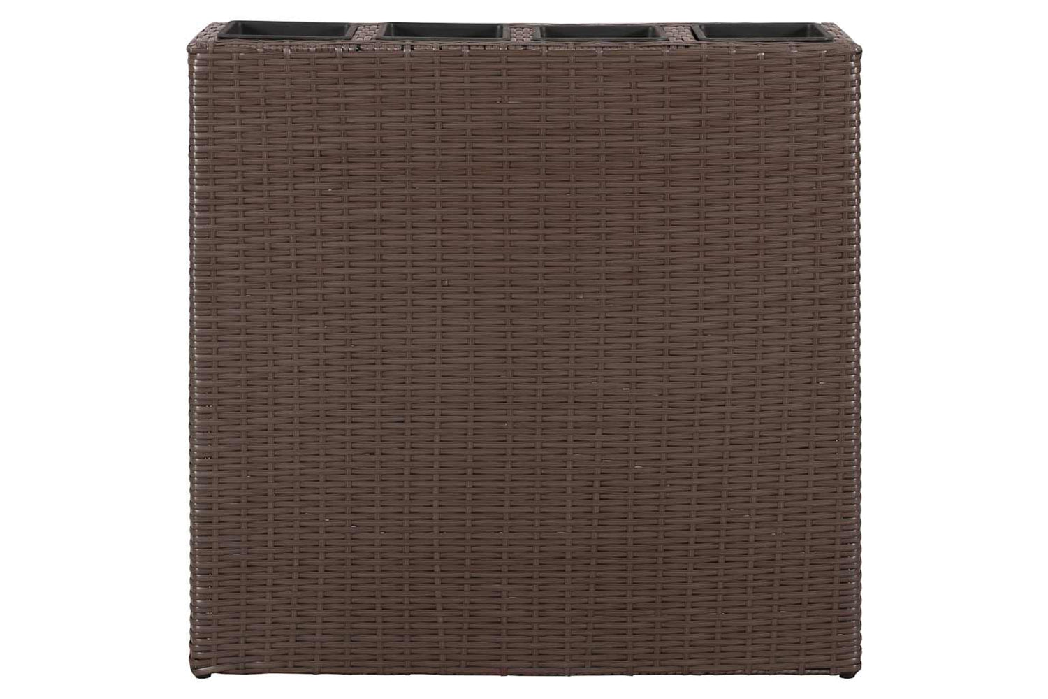 Vidaxl 41085 Garden Raised Bed With 4 Pots Poly Rattan Brown-3