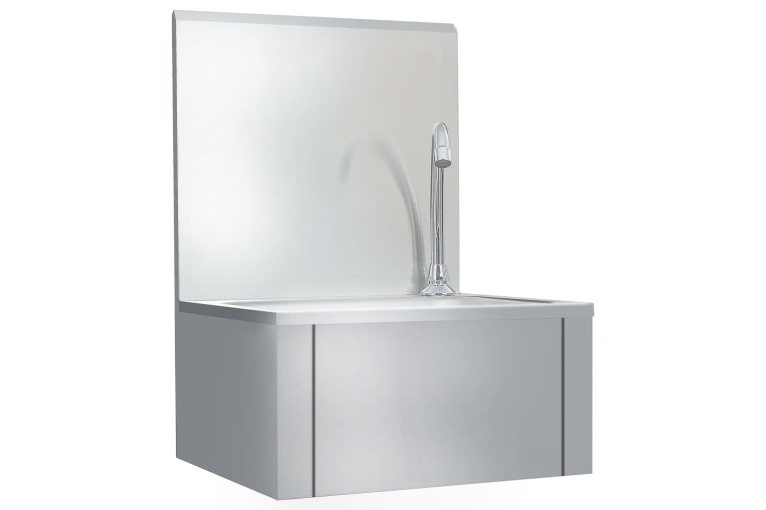 Vidaxl 51114 Hand Wash Sink With Faucet And Soap Dispenser Stainless Steel-4
