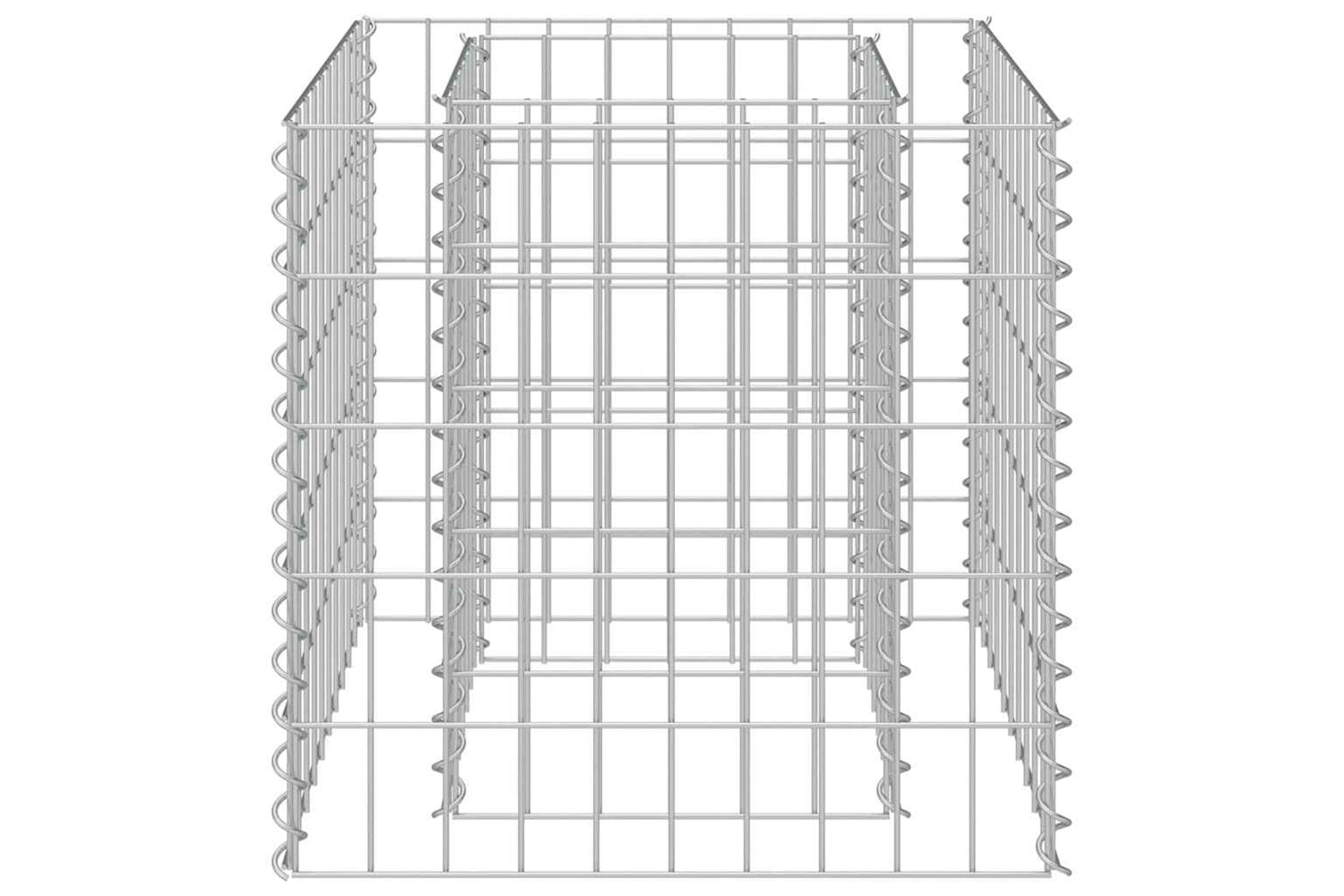 vidaXL 143570 Gabion Raised Bed Galvanised Steel 50x50x50cm-4