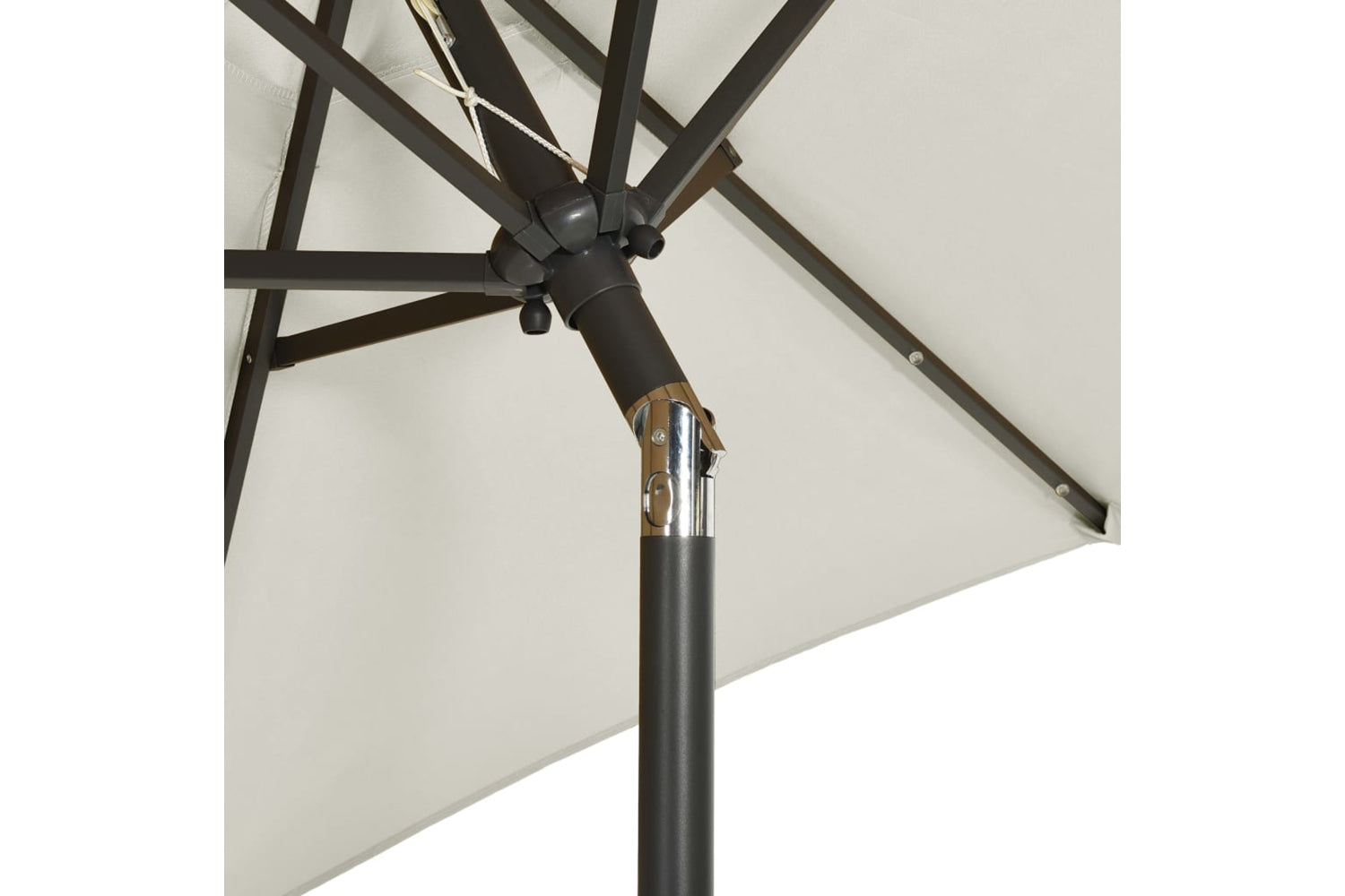 Vidaxl 313557 Parasol With Led Lights Sand 200x211 Cm Aluminium-6