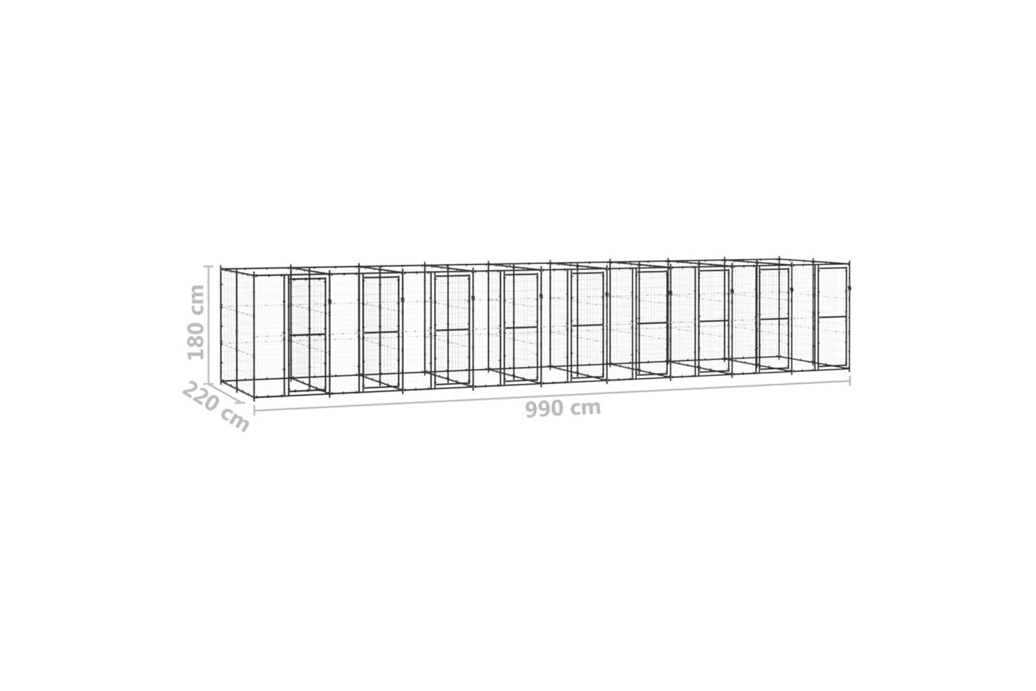 Vidaxl 3082267 Outdoor Dog Kennel Steel 21.78 M2-6