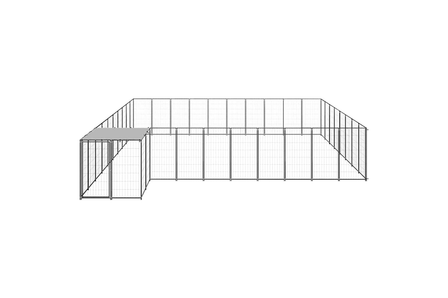 Vidaxl 3082240 Dog Kennel Black 25.41 M2 Steel-2
