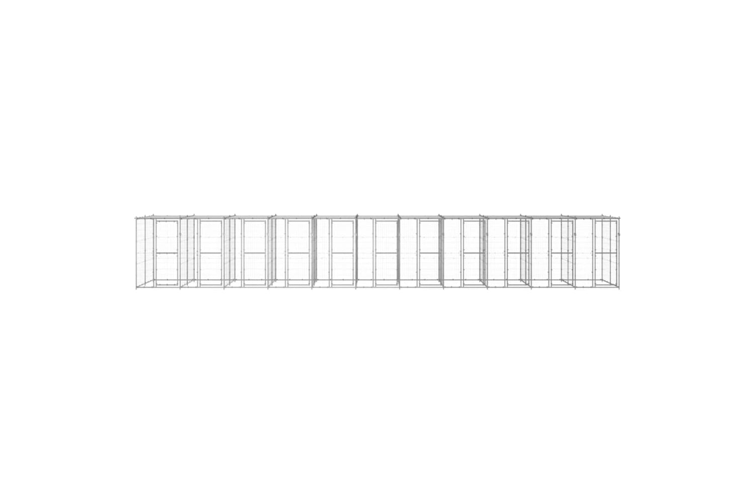 Vidaxl 3082280 Outdoor Dog Kennel Galvanised Steel With Roof 26.62 M2-2