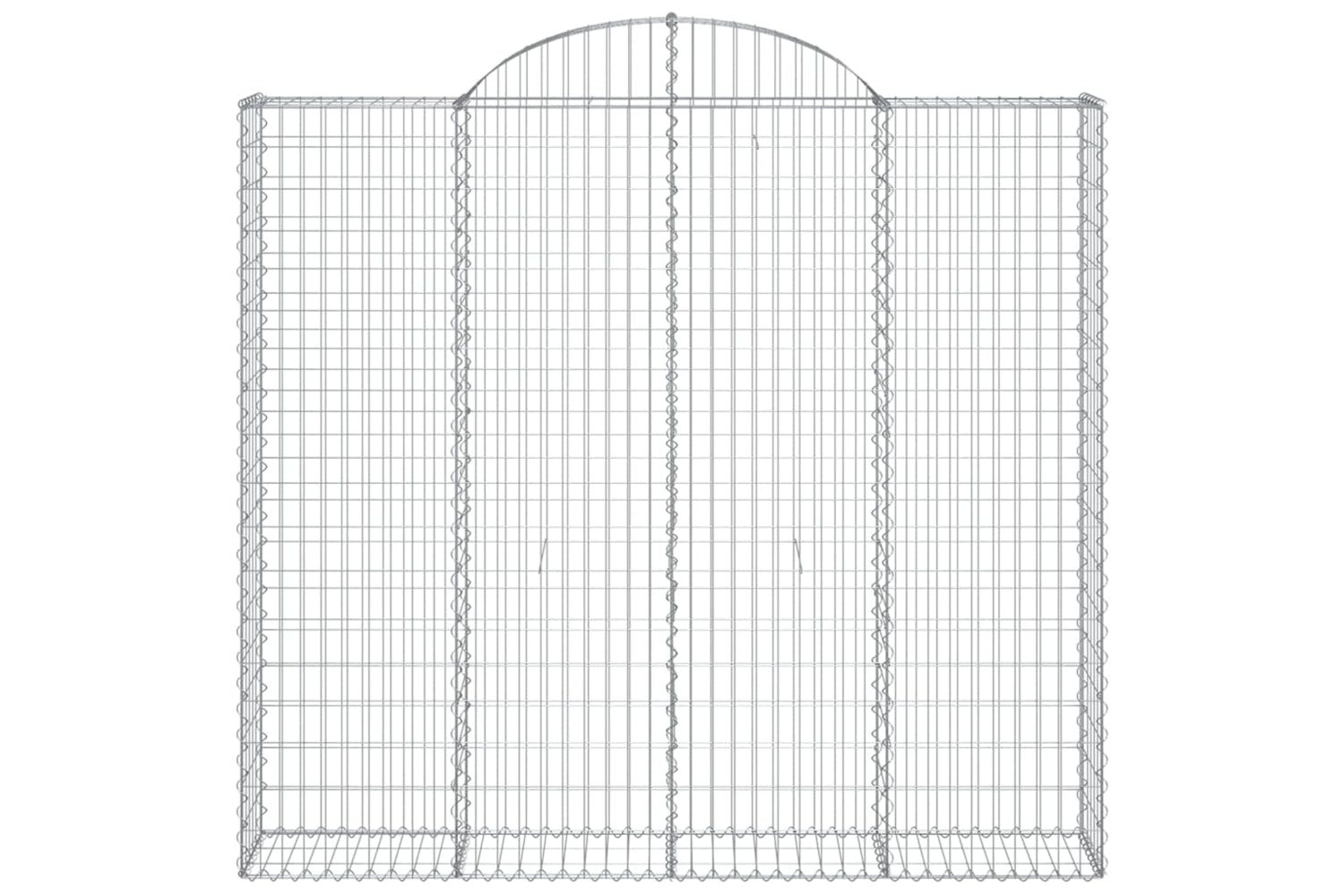 vidaXL 153499 Arched Gabion Basket 200x50x180/200cm Galvanised Iron-2