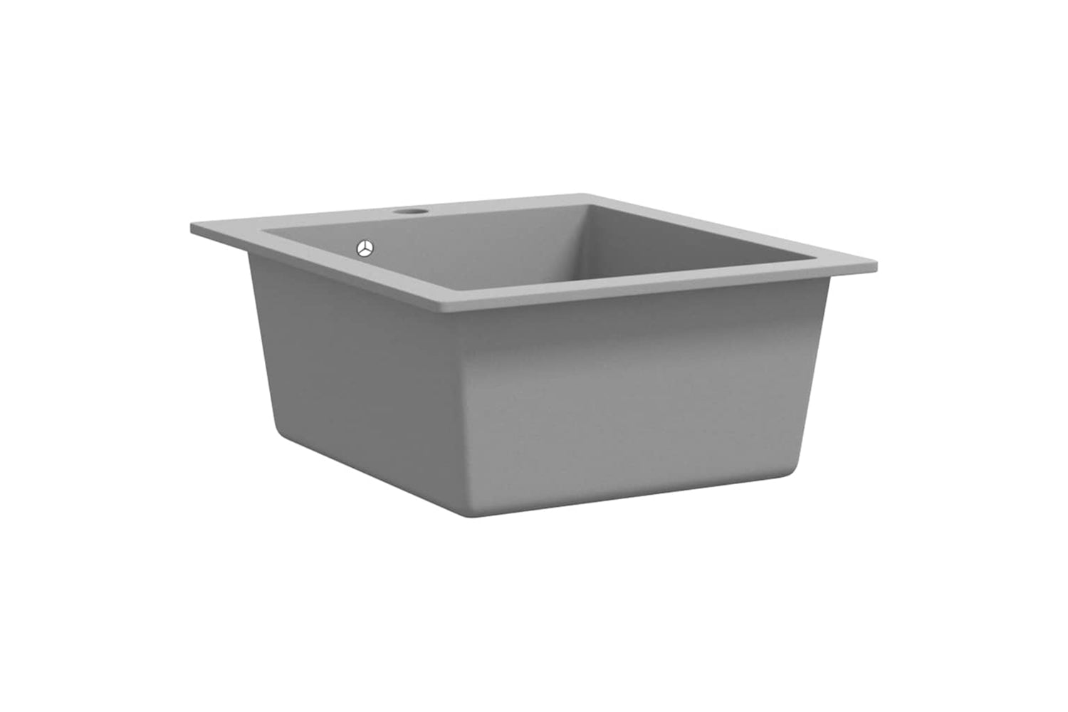 Vidaxl Overmount Kitchen Sink Single Basin Granite Grey-3