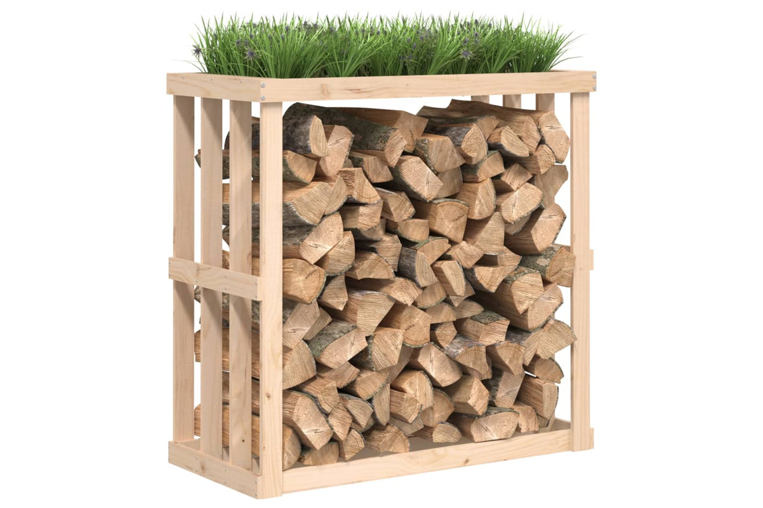 vidaXL 822626 Outdoor Log Holder 108x52x106cm Solid Wood Pine-8
