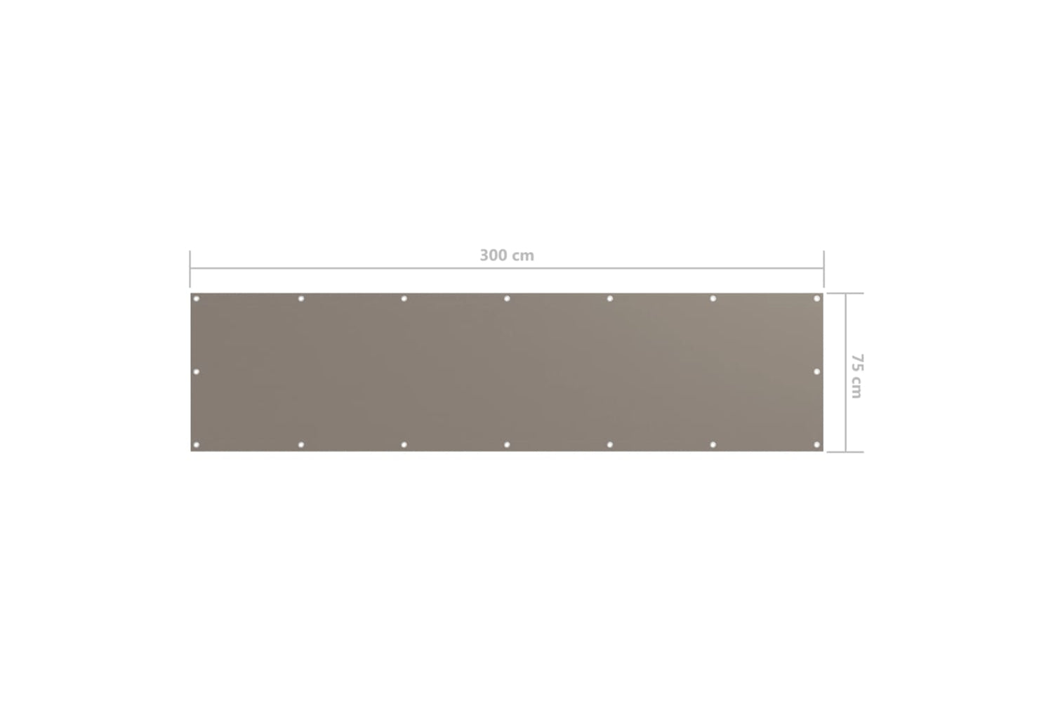 vidaXL 134984 Balcony Screen Taupe 75x300cm Oxford Fabric-5