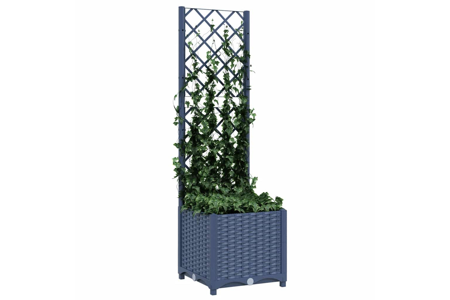 vidaXL Garden Planter With Trellis Dark Grey 40x40x136cm Pp-6