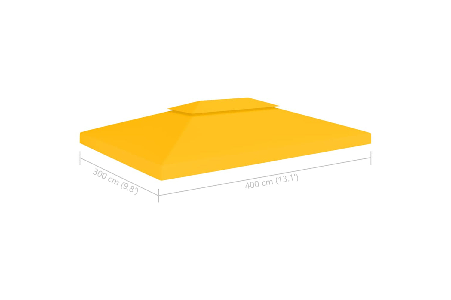 Vidaxl 312076 2-tier Gazebo Top Cover 310 G/mâ² 4x3 M Yellow-8