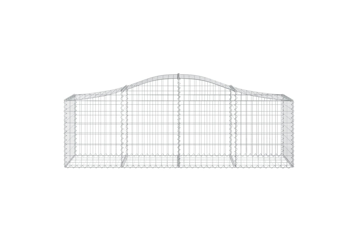 vidaXL 3145604 Arched Gabion Baskets 8 Pcs 200x50x60/80cm Galvanised Iron-3
