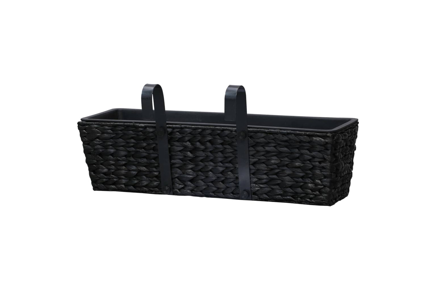 Vidaxl Planters 2 Pcs Water Hyacinth Black-7
