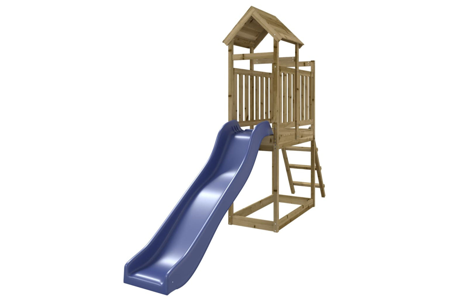 Vidaxl 3155866 Playhouse With Slide Ladder Impregnated Wood Pine-3