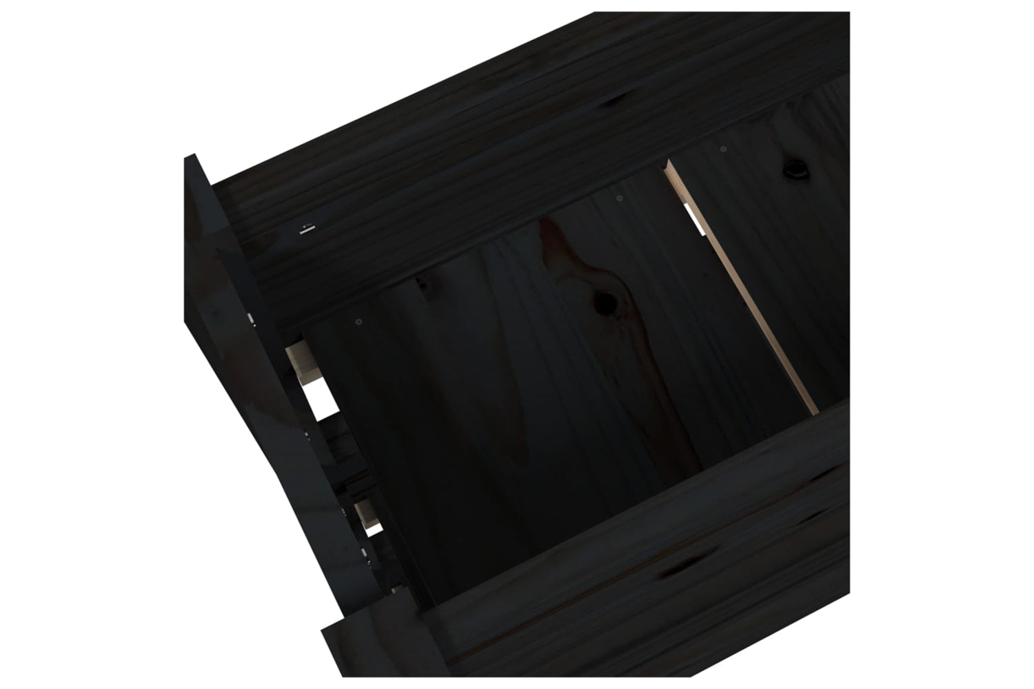 vidaXL 823938 Planter Black 77x25x104.5cm Solid Wood Pine-6