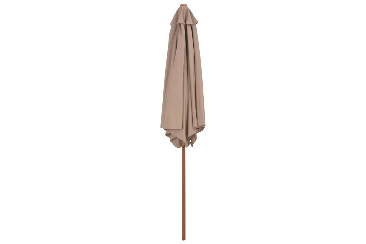vidaXL 44516 Outdoor Parasol With Wooden Pole 270cm Taupe-3