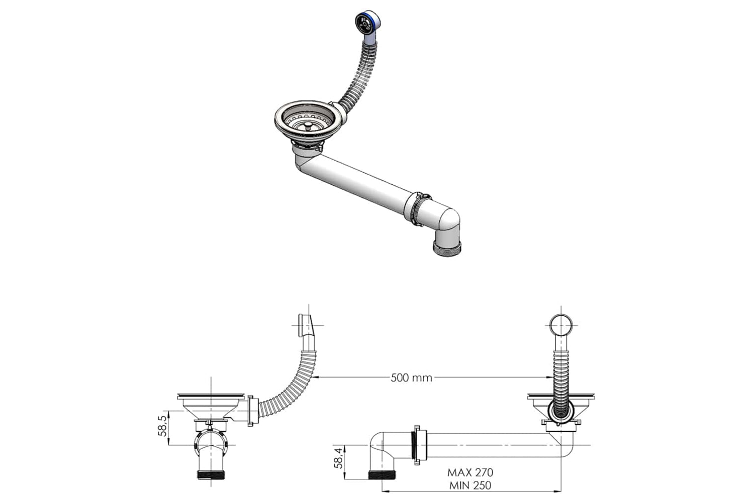 Vidaxl Overmount Kitchen Sink Single Basin Granite Cream White-7
