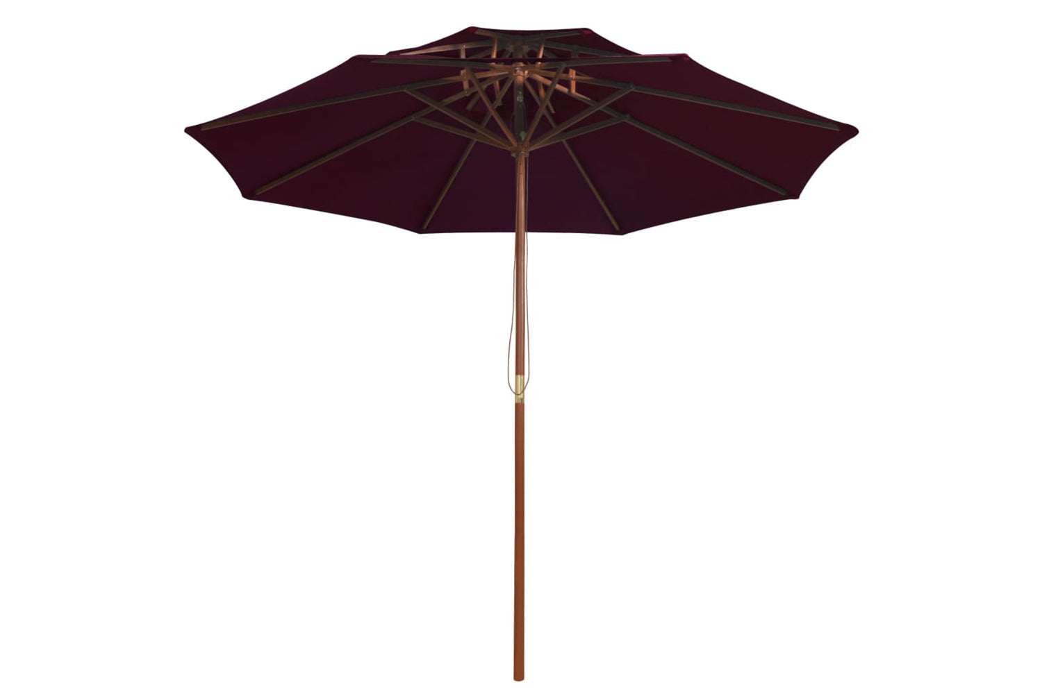 vidaXL 313764 Double Decker Parasol With Wooden Pole Bordeaux Red 270cm-2