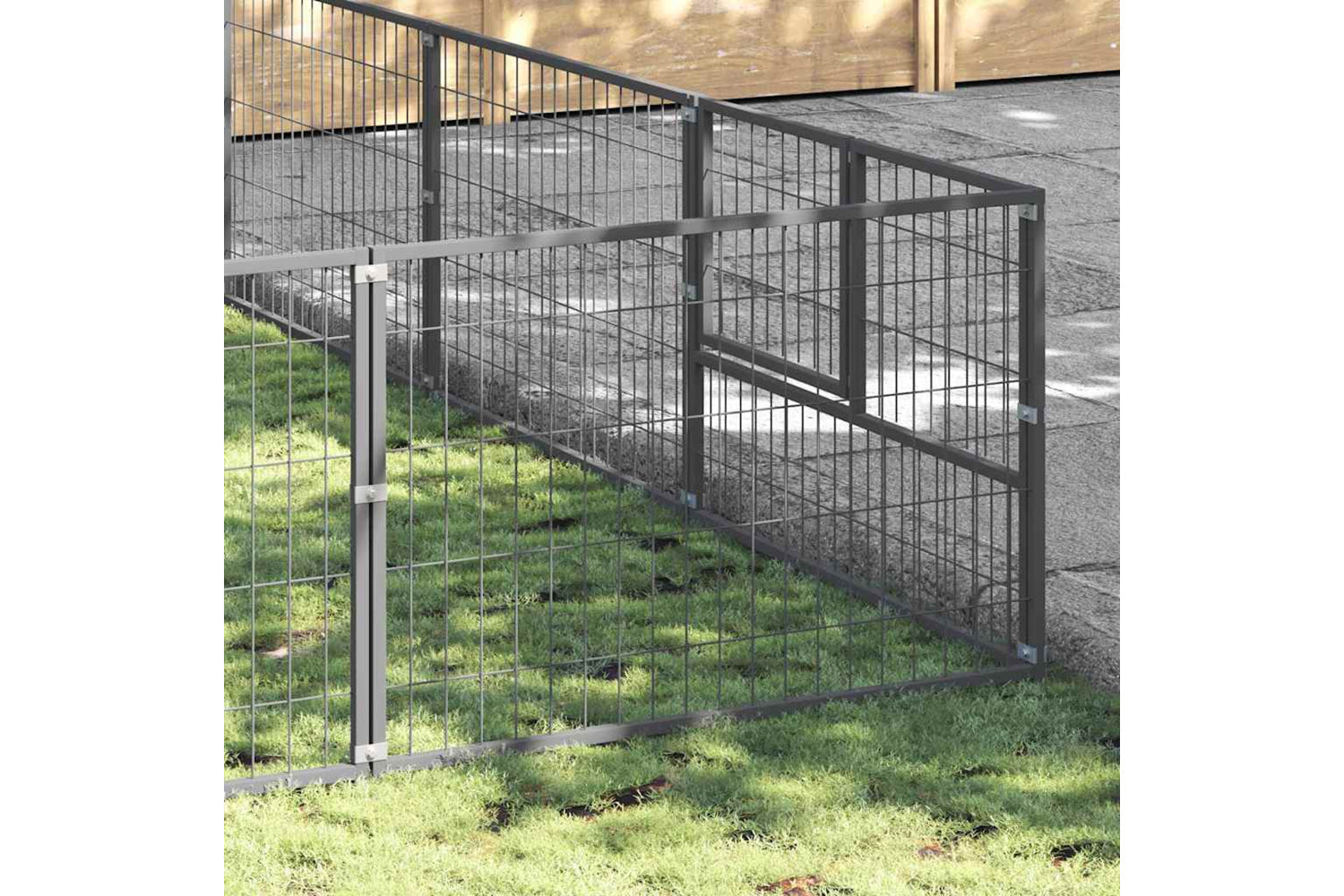 Vidaxl 3082167 Dog Kennel Silver 45 M2 Steel-2