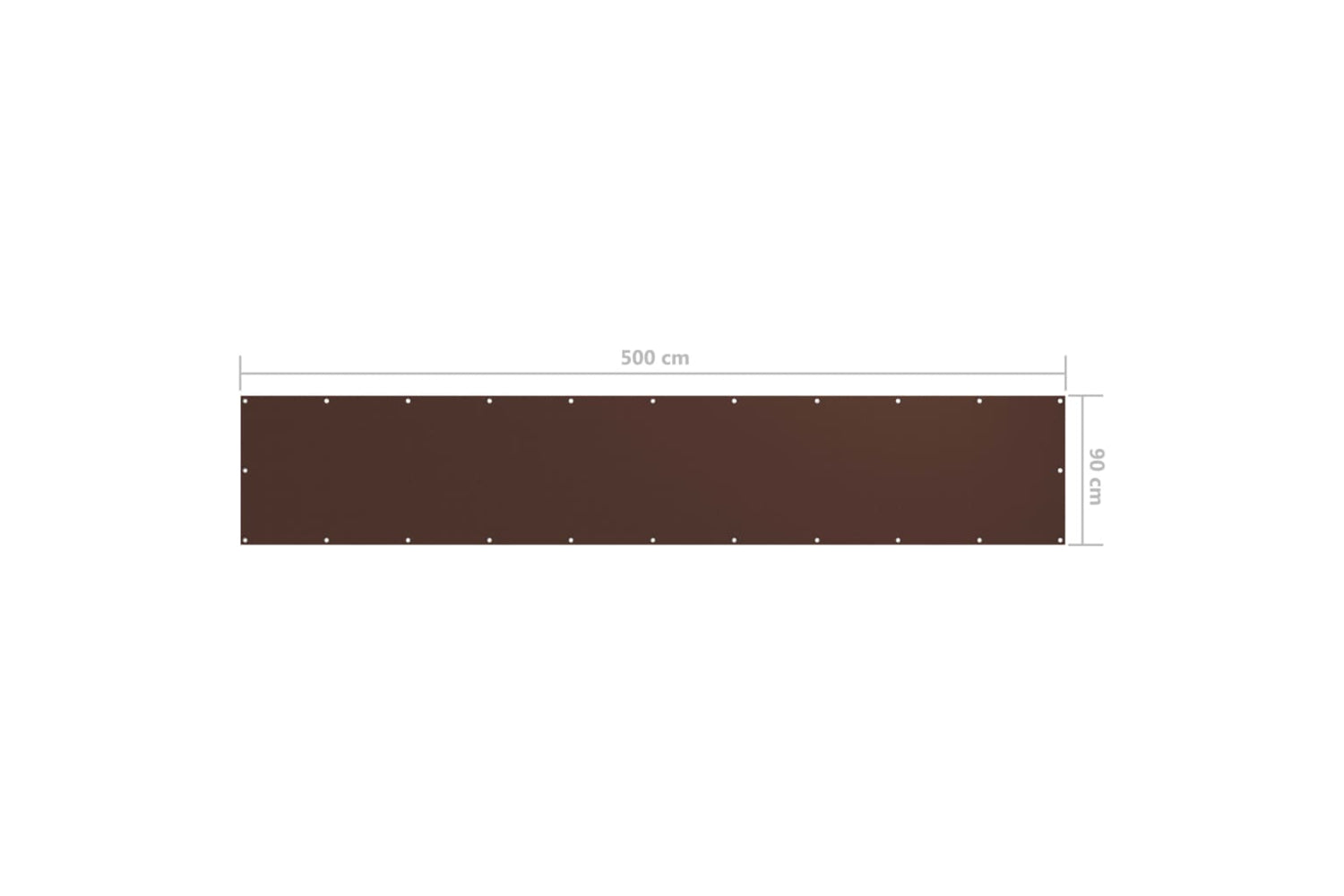 vidaXL 135074 Balcony Screen Brown 90x500cm Oxford Fabric-5