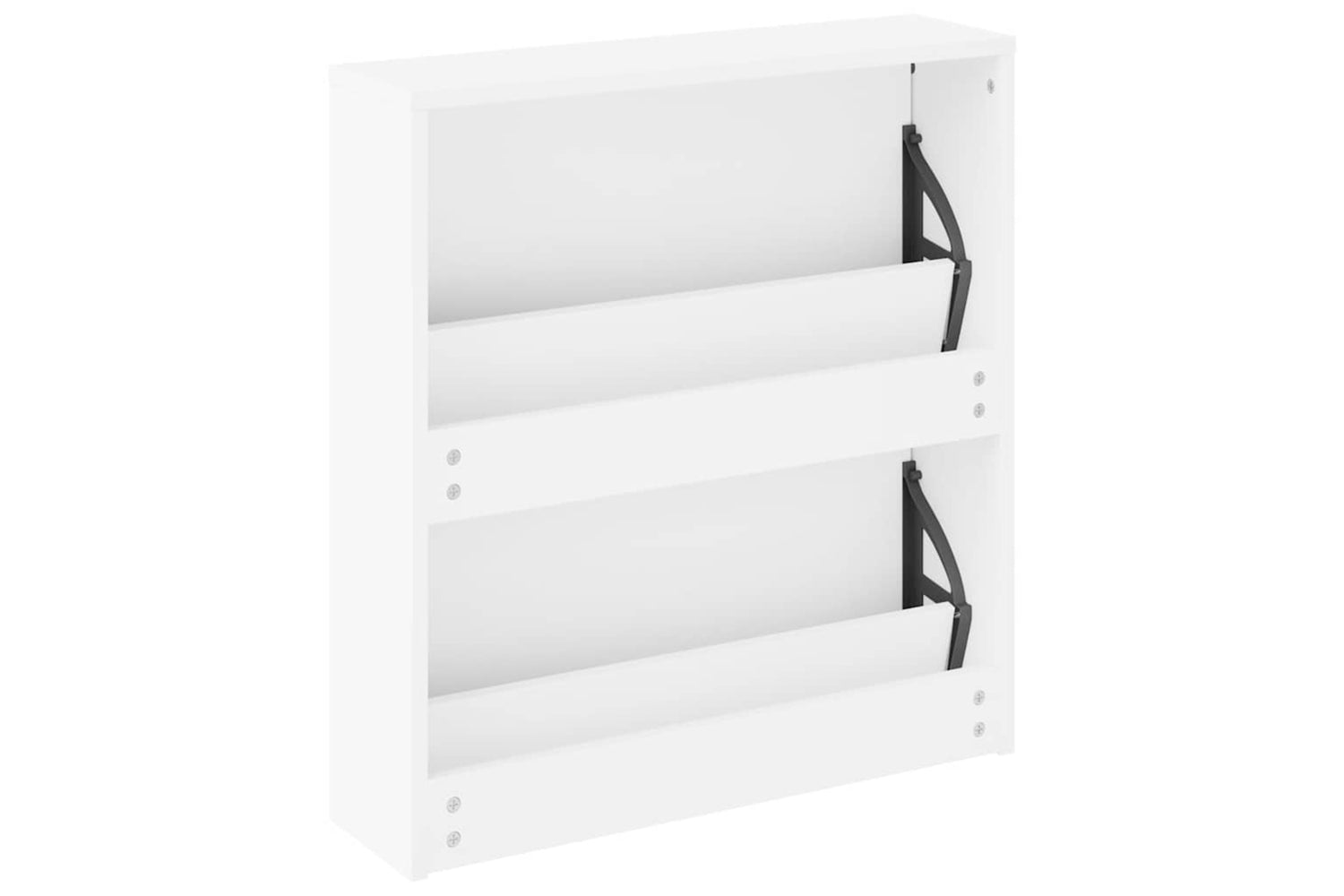 vidaXL 243046 Shoe Cabinet 2-layer Mirror White 63x17x67cm-5