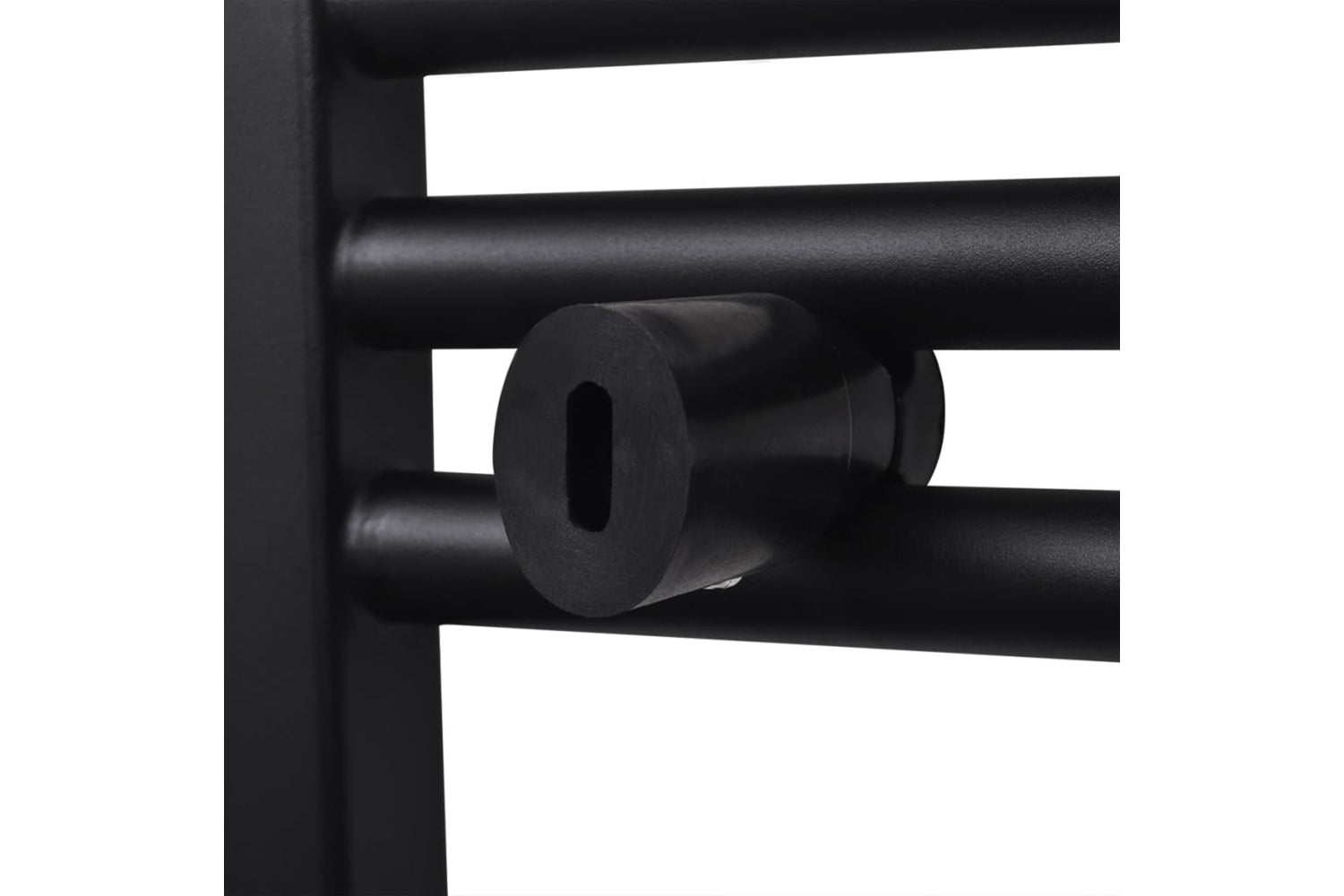 vidaXL 141913 Bathroom Heating Towel Rail Radiator Curve 500x764mm Black-6
