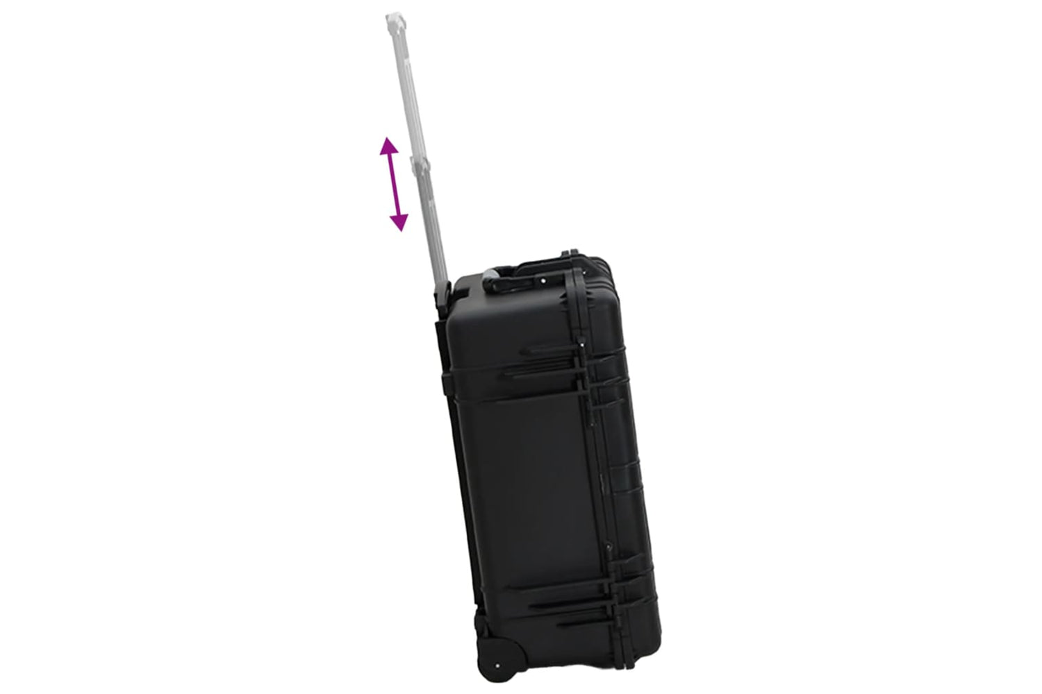 vidaXL 51797 Wheeled Flight Case Black 58x45x27cm Pp-6