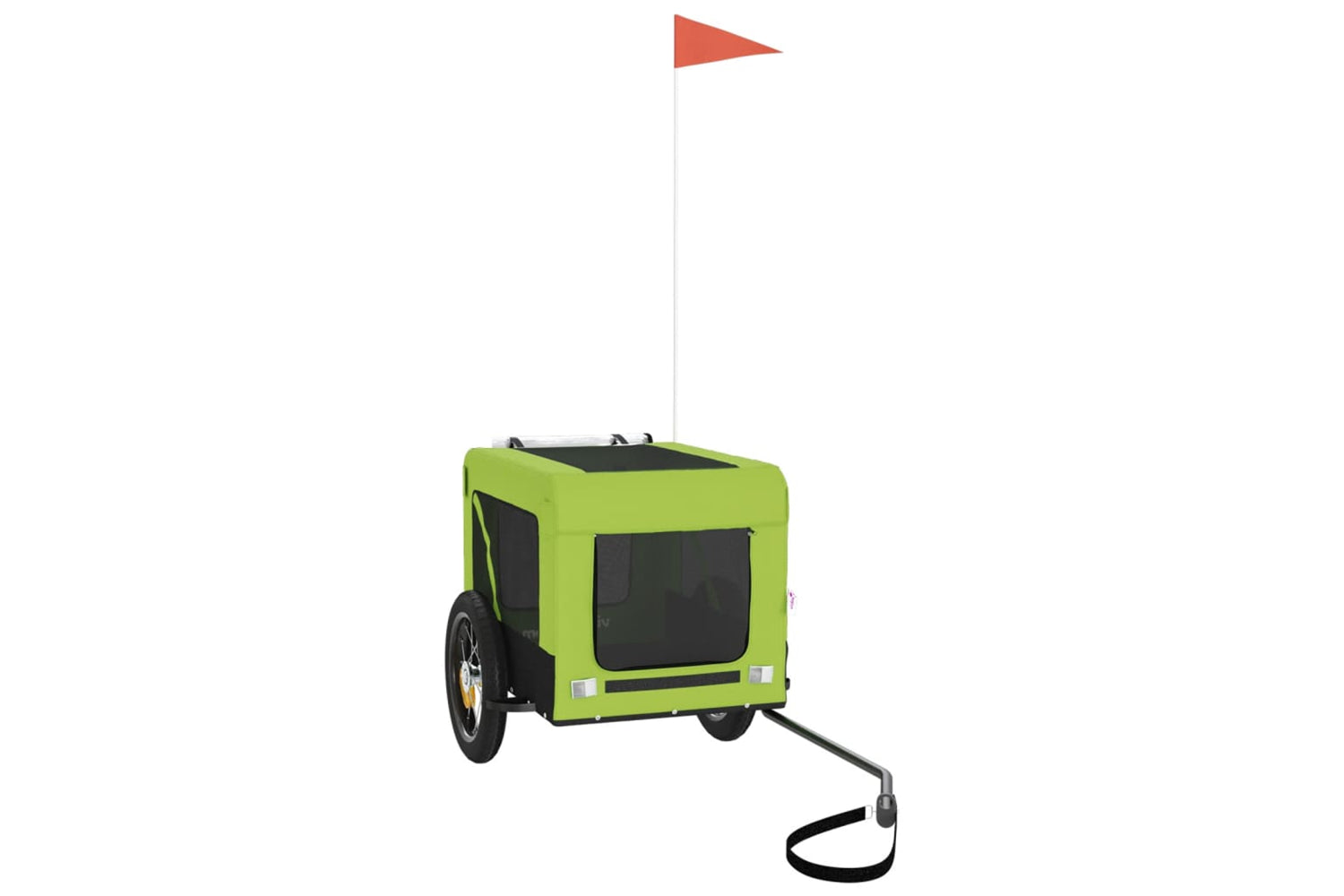 Vidaxl 93913 Pet Bike Trailer Green And Black Oxford Fabric And Iron-2
