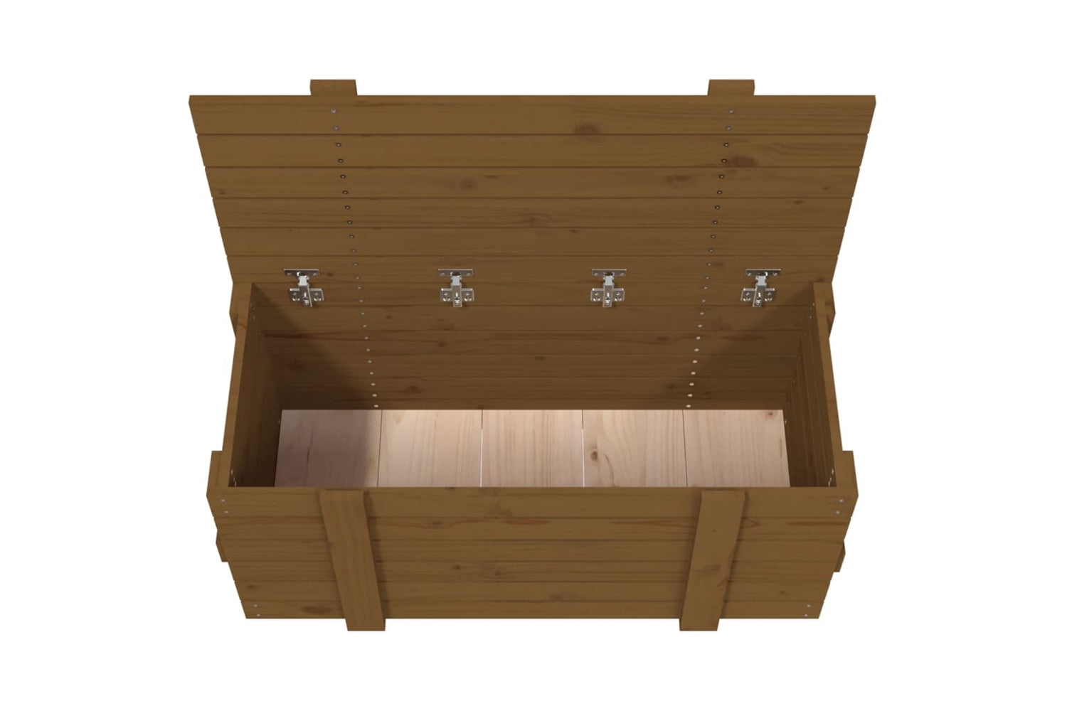 vidaXL 825001 Storage Box Honey Brown 91x40.5x42cm Solid Wood Pine-8