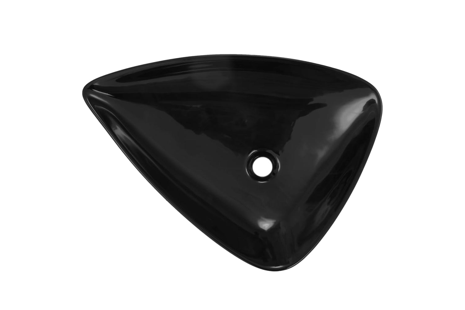 vidaXL 142998 Basin Ceramic Black Triangle 645x455x115mm-3