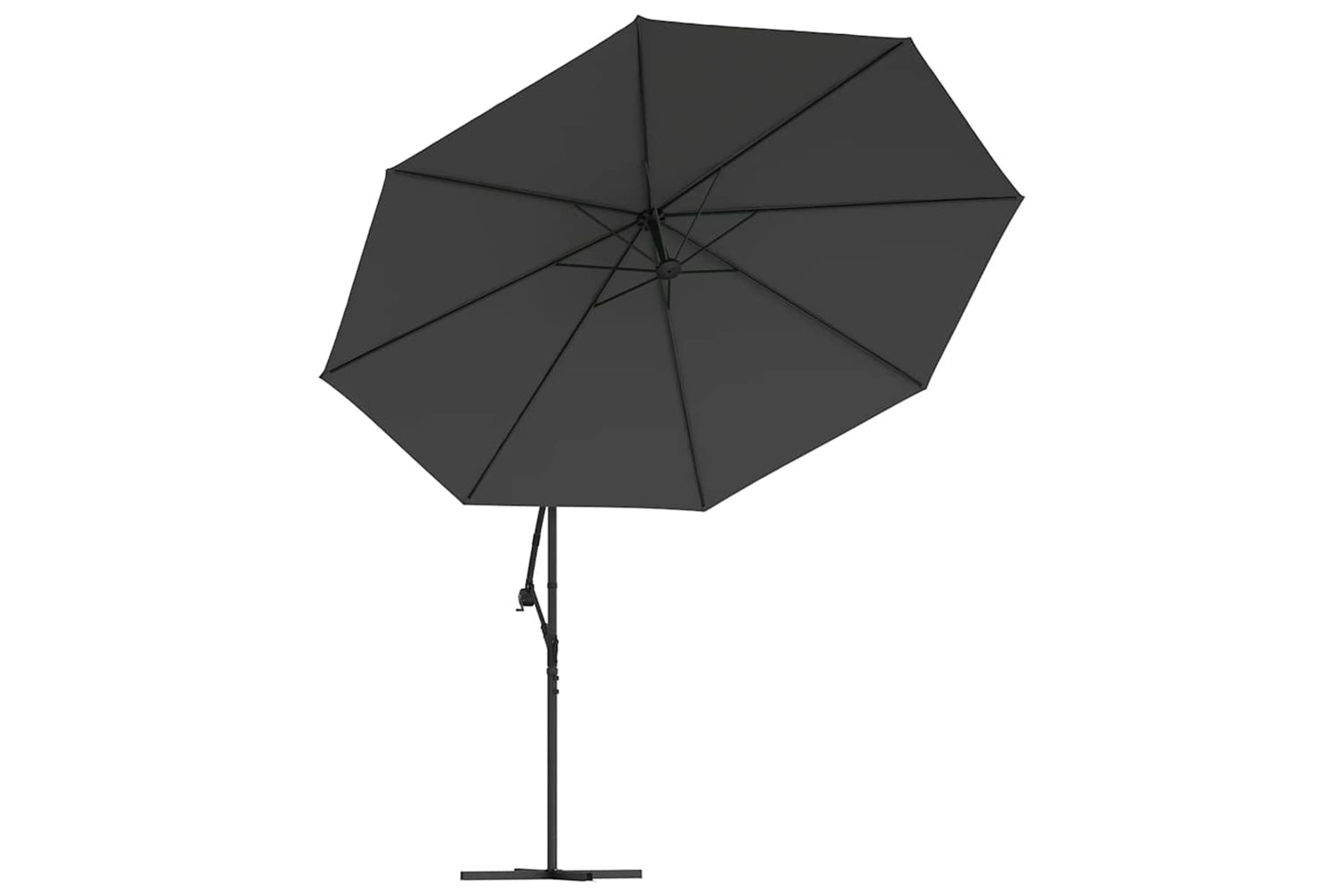 vidaXL 44505 Cantilever Umbrella With Aluminium Pole 350cm Anthracite-2