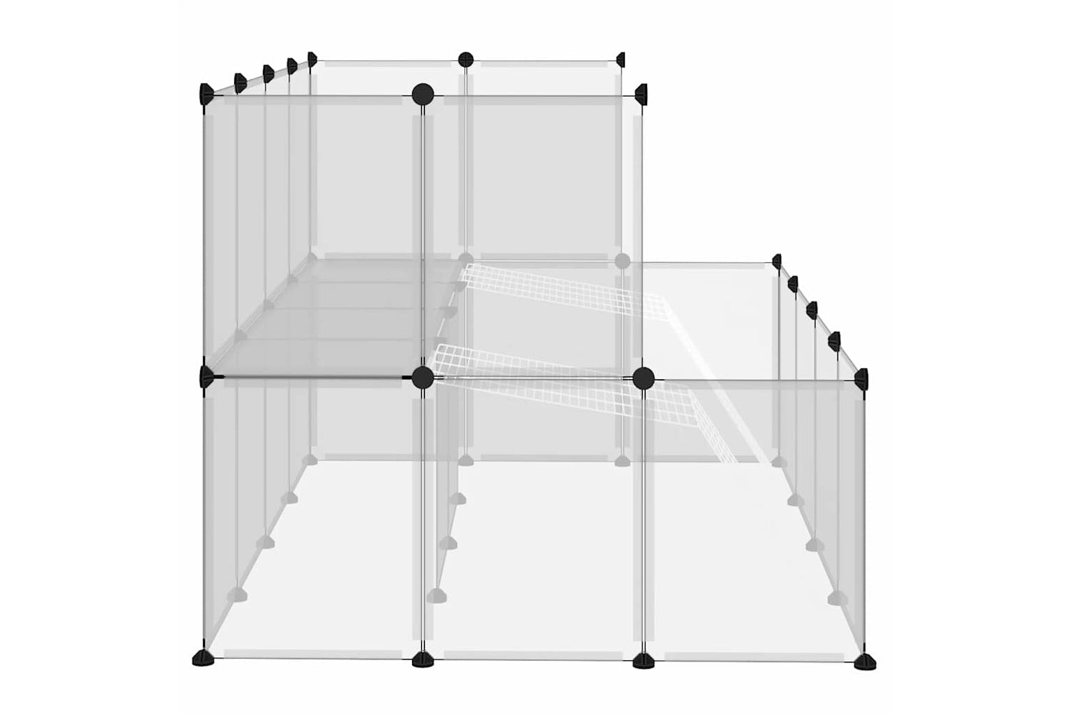 vidaXL 340570 Small Animal Cage Transparent 143x107x93cm Pp And Steel-3