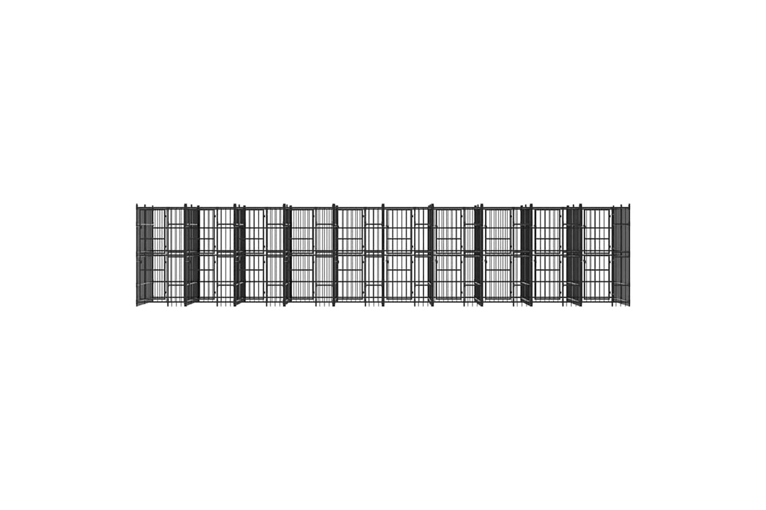 Vidaxl 3097945 Outdoor Dog Kennel Steel 18.43 M2-4
