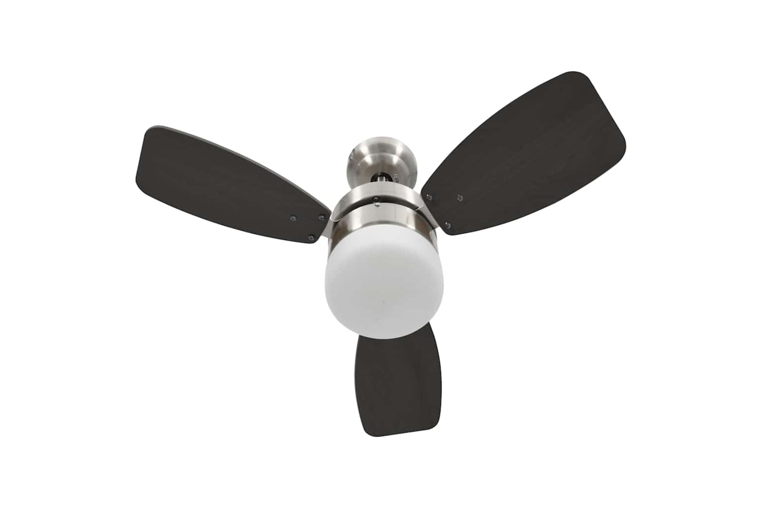 vidaXL 51493 Ceiling Fan With Light And Remote Control 76cm Dark Brown-4