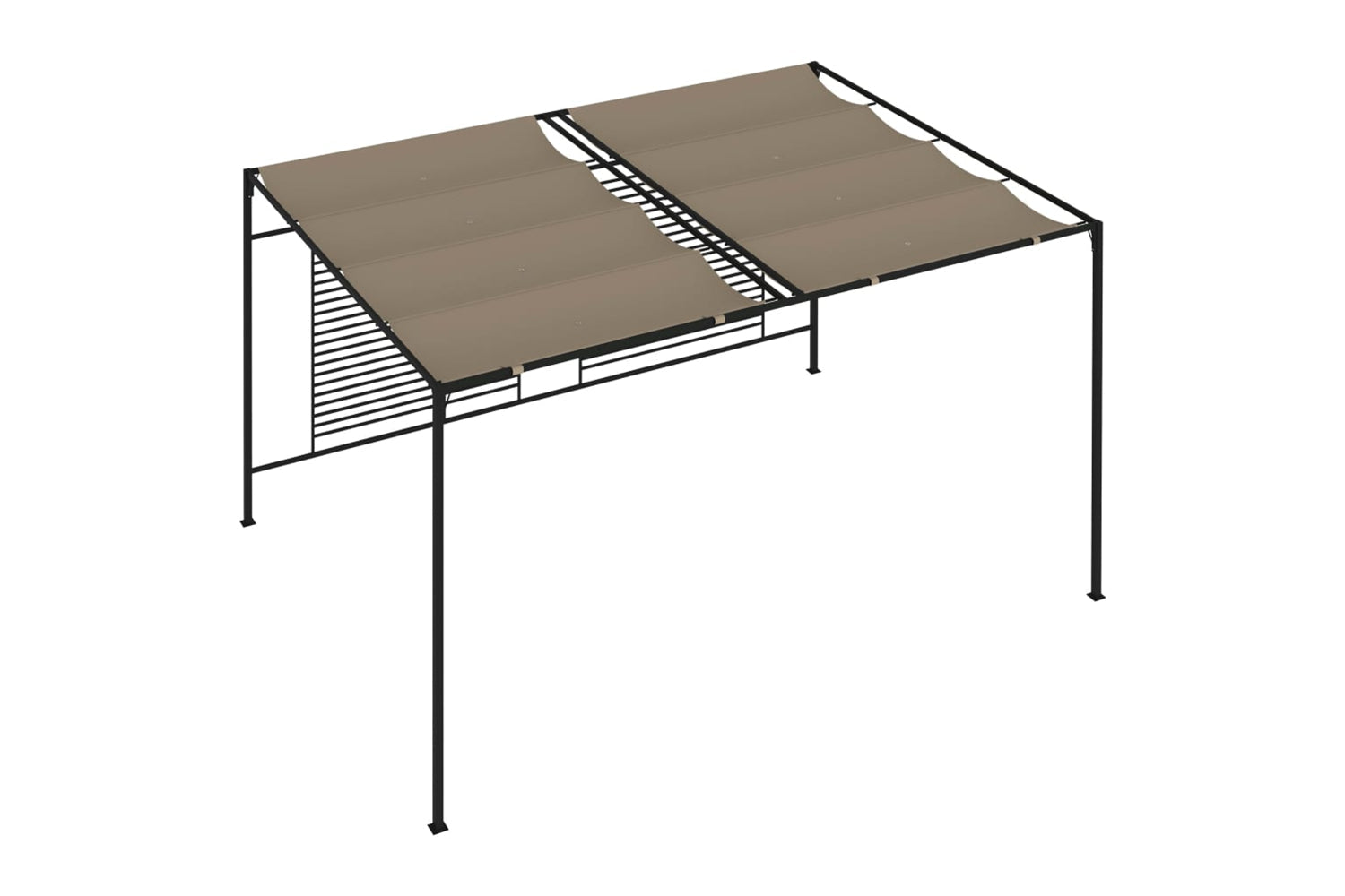 Vidaxl 313624 Gazebo With Retractable Roof 3x4x2.3 M Taupe 180 G/mâ²-4