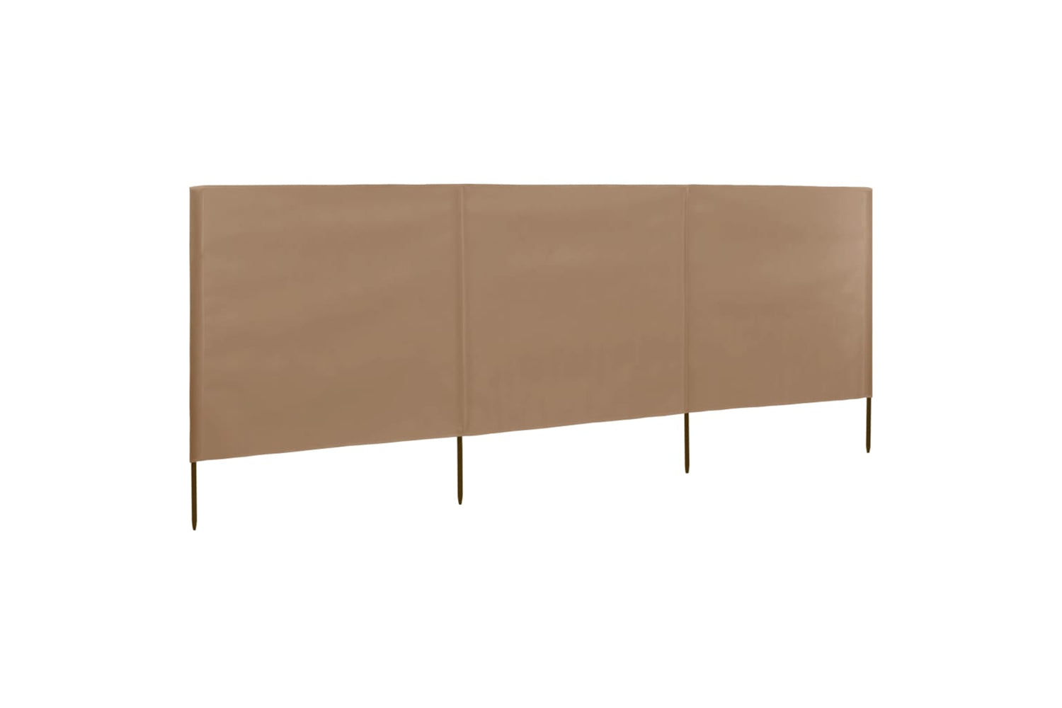 vidaXL 47151 3-panel Wind Screen Fabric 400x160cm Taupe-2