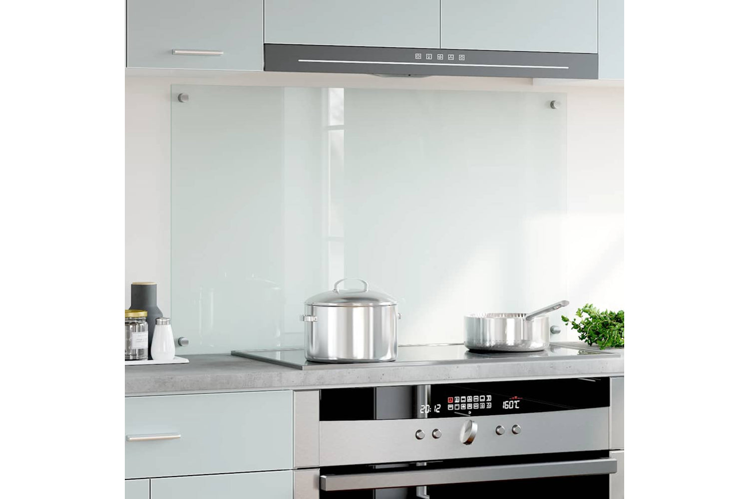 Vidaxl Kitchen Backsplash Transparent 100 X 60 Cm Tempered Glass-2