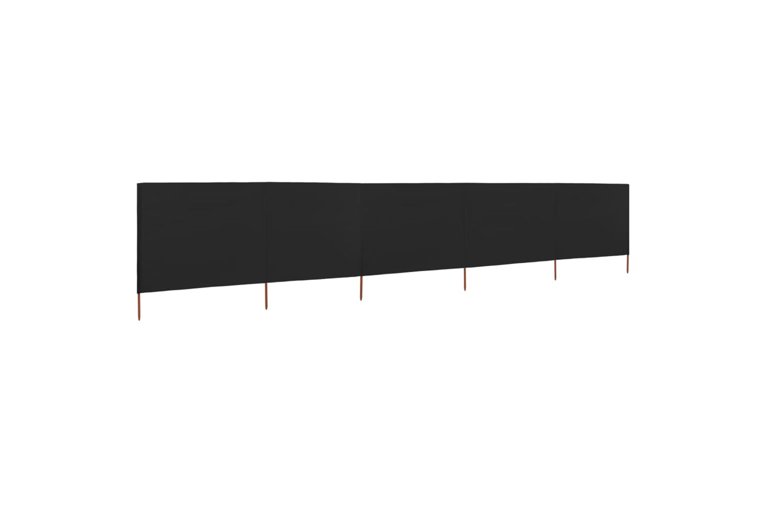 vidaXL 47164 5-panel Wind Screen Fabric 600x120cm Black-2