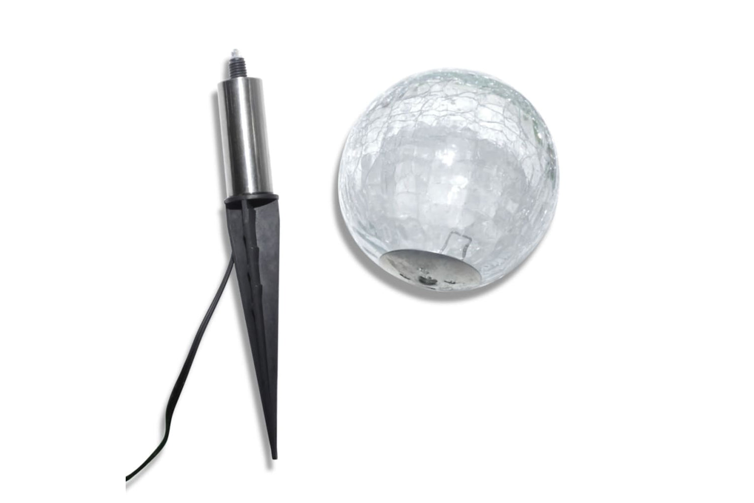 Vidaxl 40870 Solar Bowl 3 Led Garden Lights With Spike Anchors & Solar Panel-5
