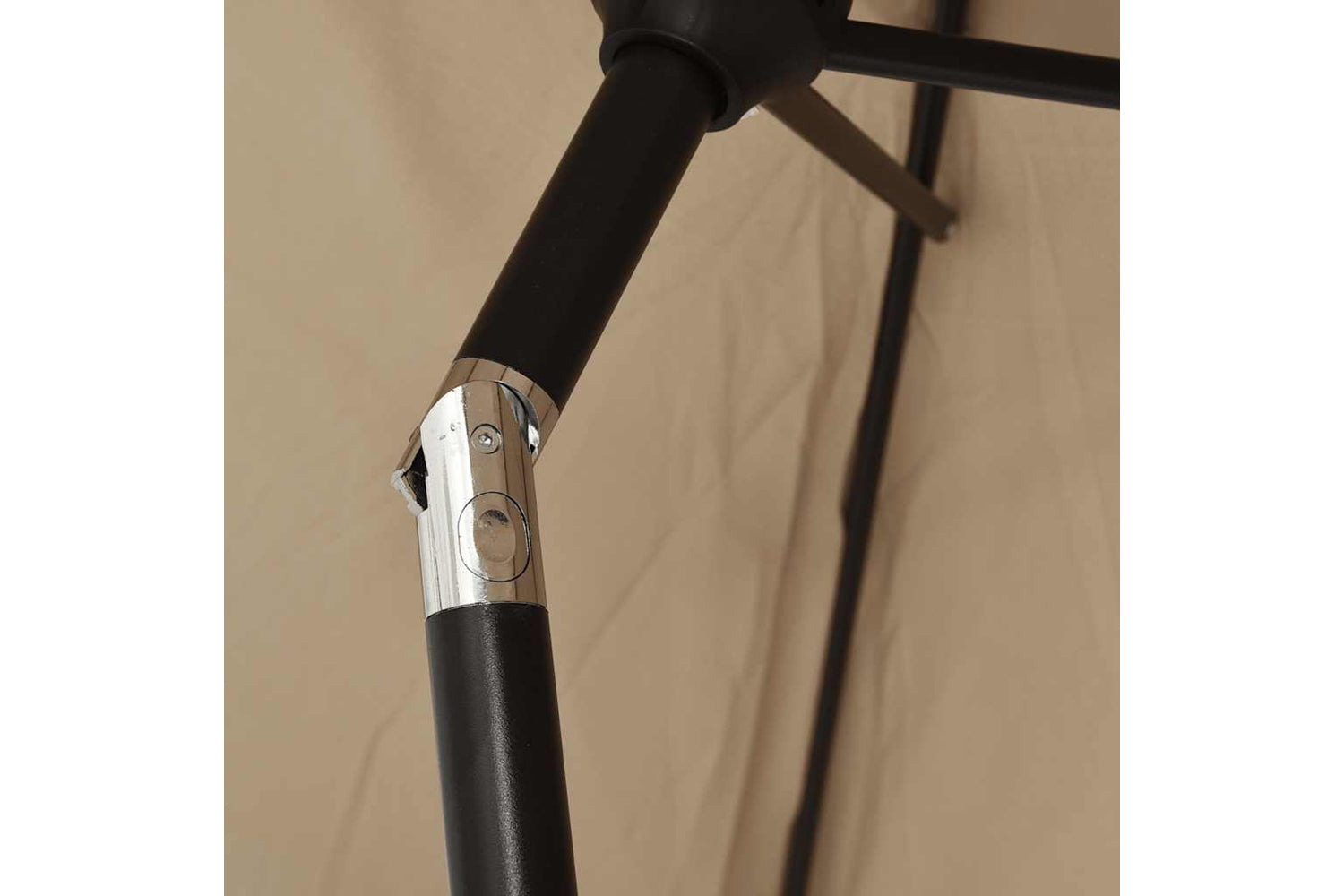 Vidaxl Garden Parasol With Metal Pole 300x200 Cm Taupe-5