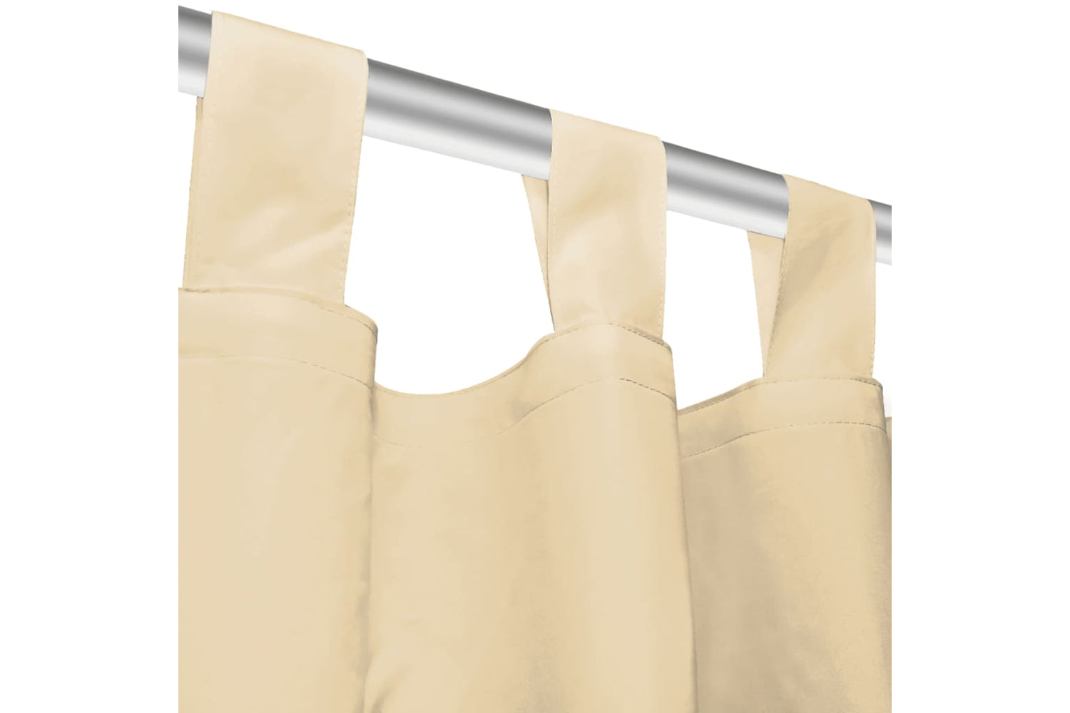 vidaXL 132218 Micro-satin Curtains 2 Pcs With Loops 140x245cm Beige-4